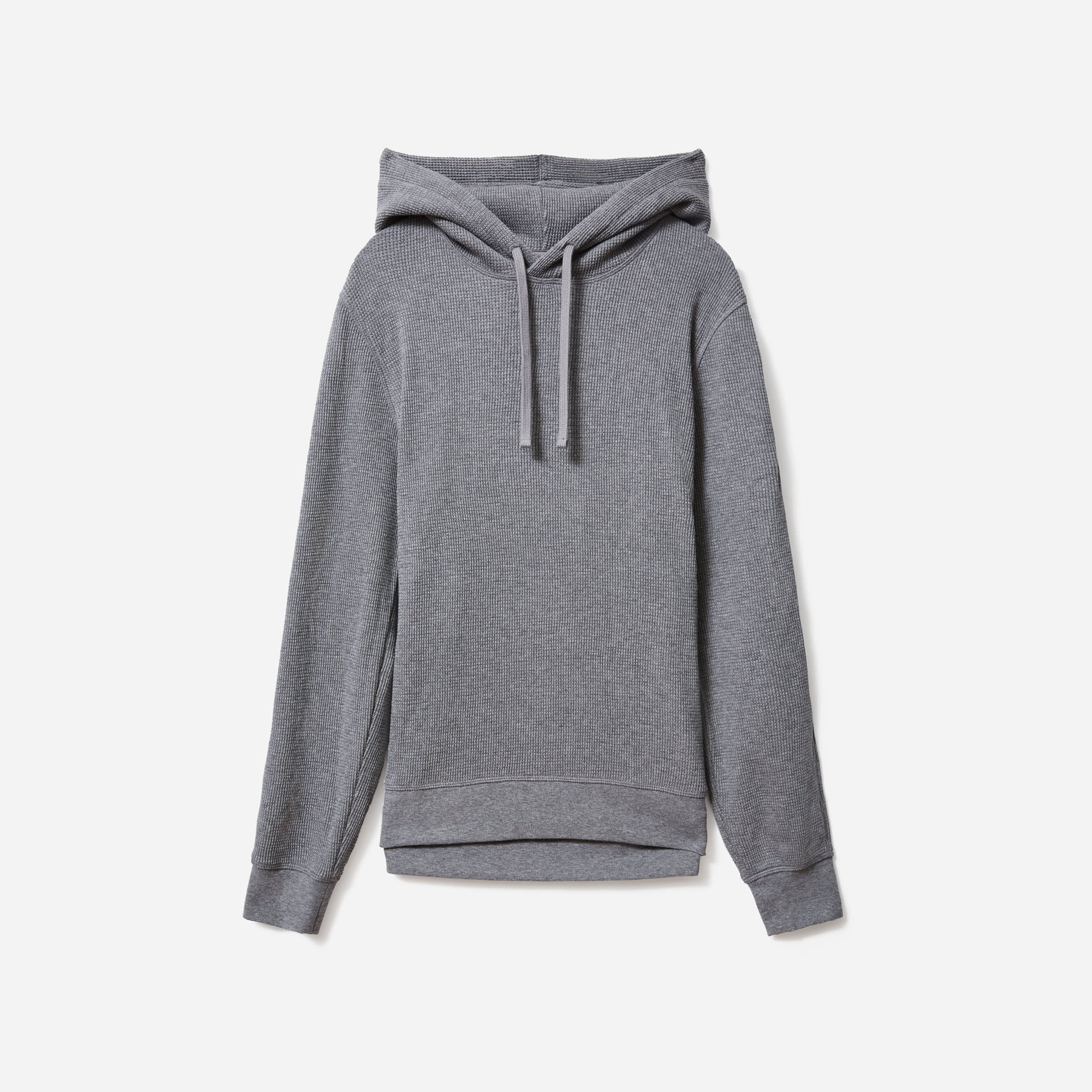The Waffle-Knit Hoodie Heathered Grey 