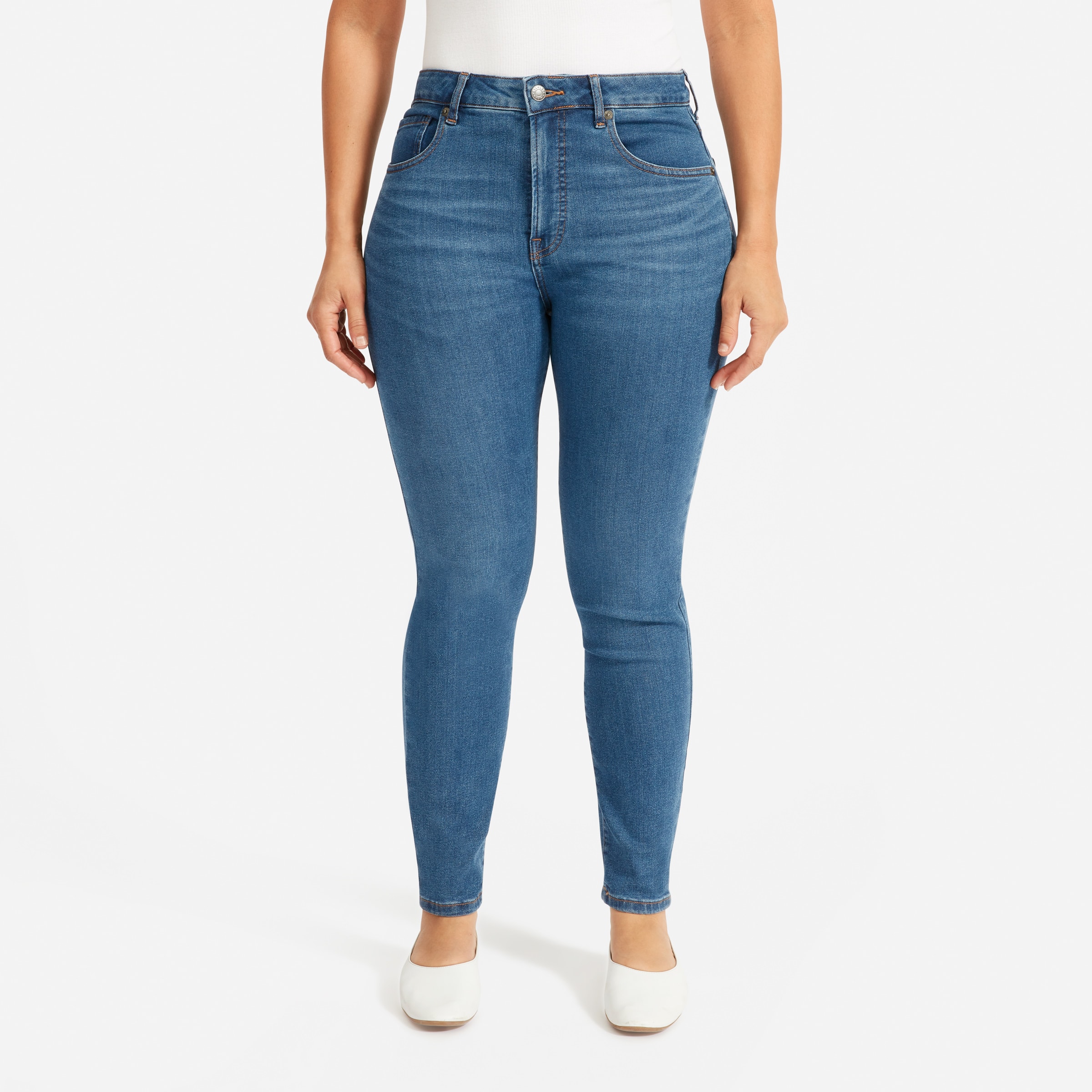 The Curvy Authentic Stretch High Rise Skinny Jean Black Everlane