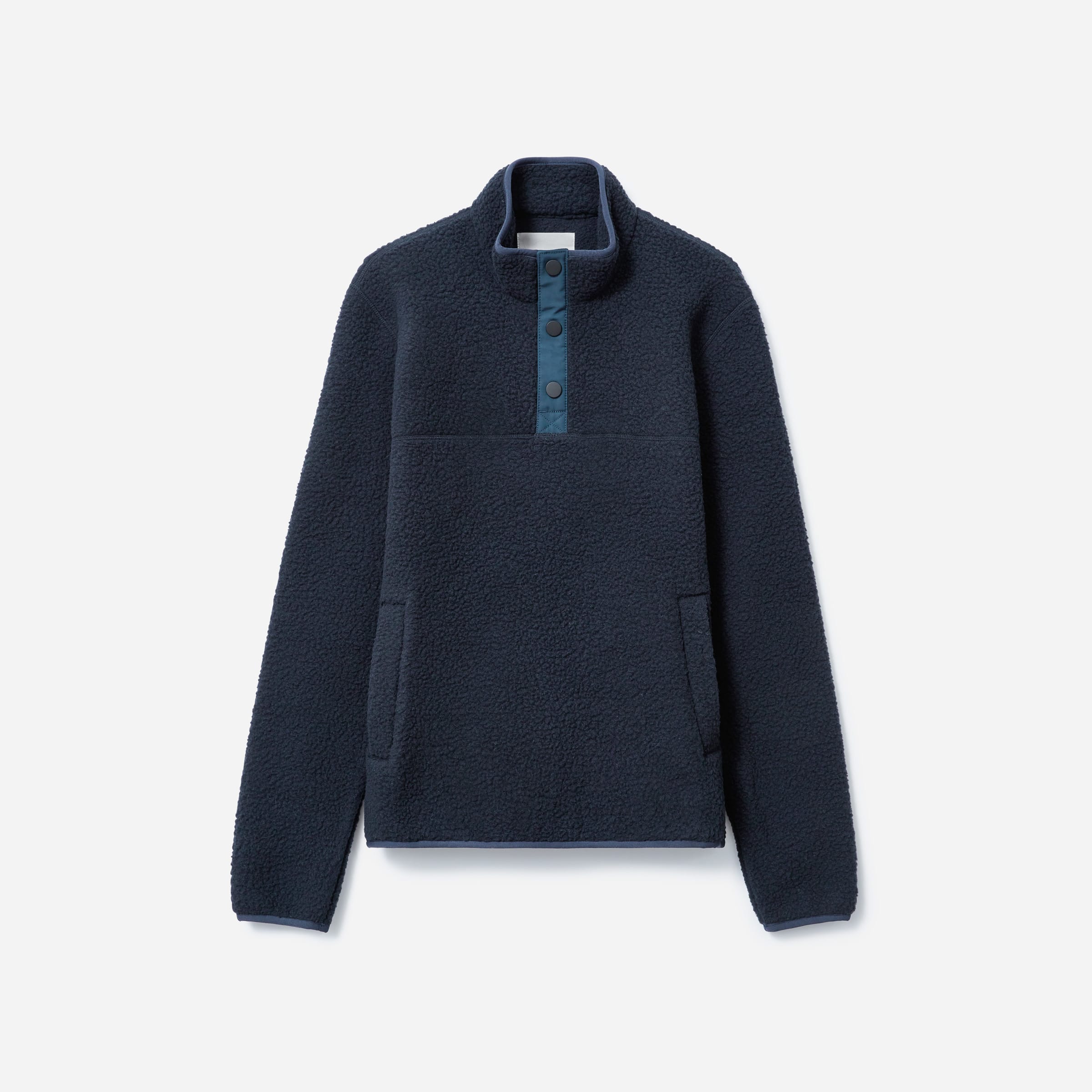 The ReNew Fleece Pullover Navy Everlane
