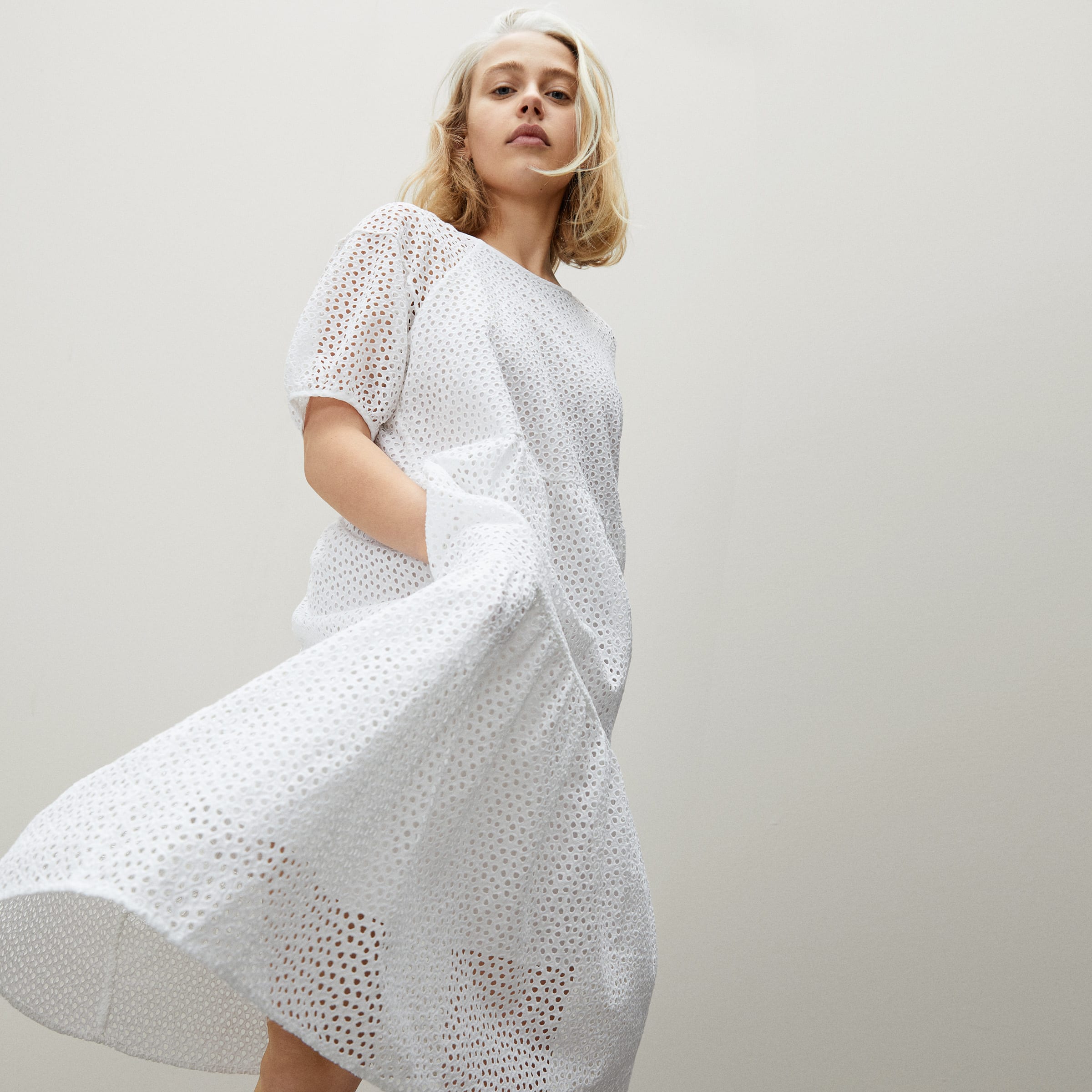 The Tiered Dress White – Everlane