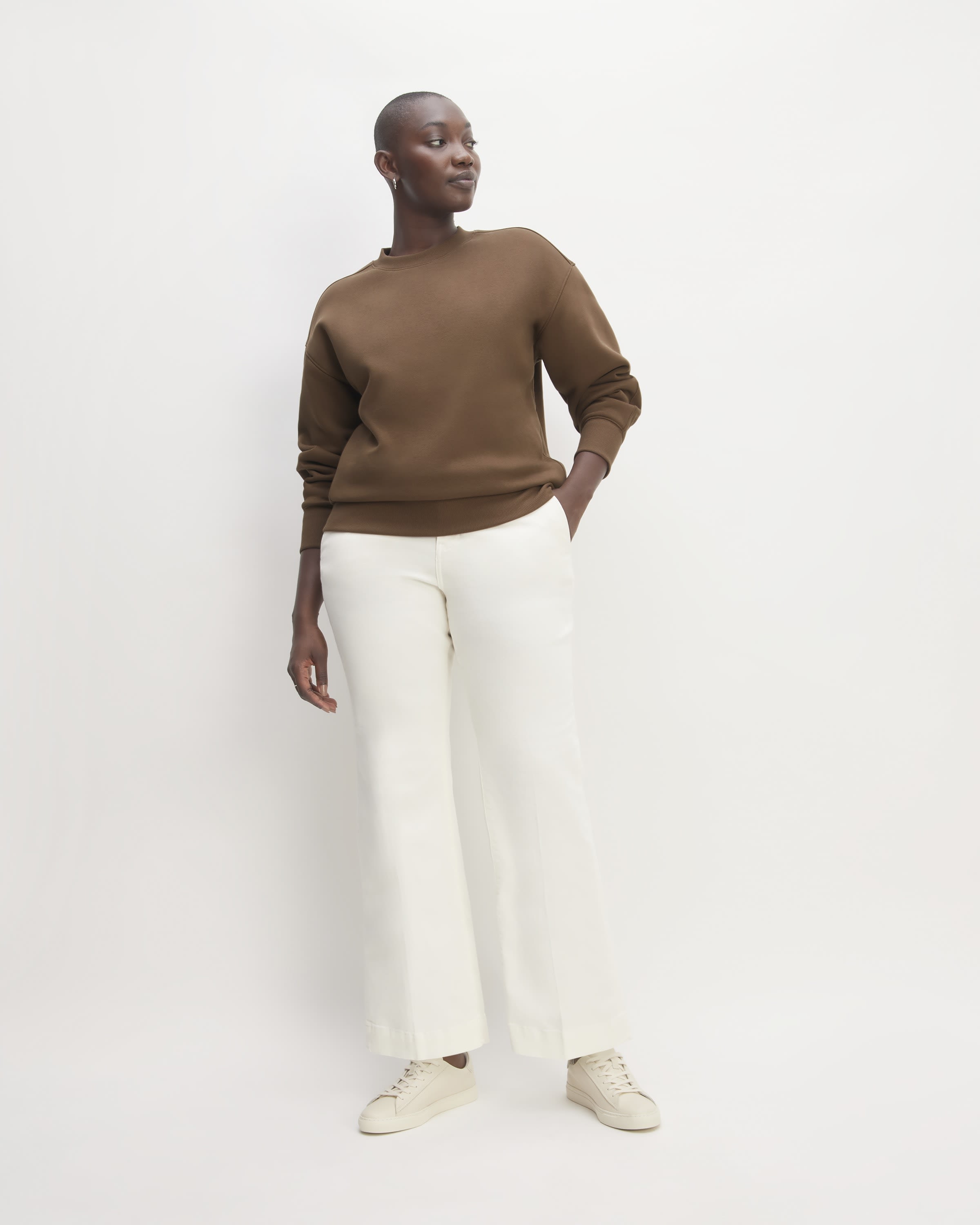 Everlane oversized clearance fleece crew