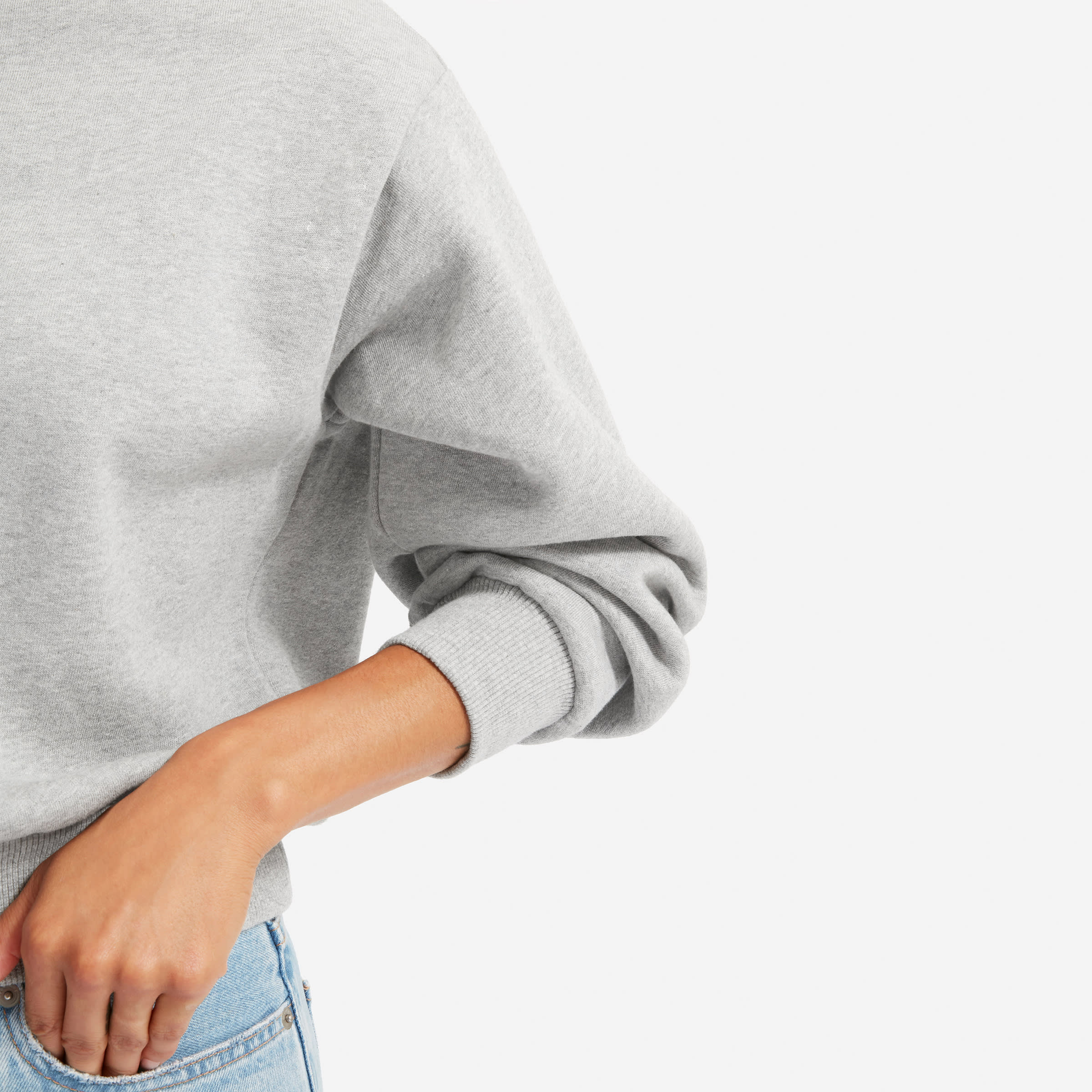 Everlane oversized fleece best sale half zip