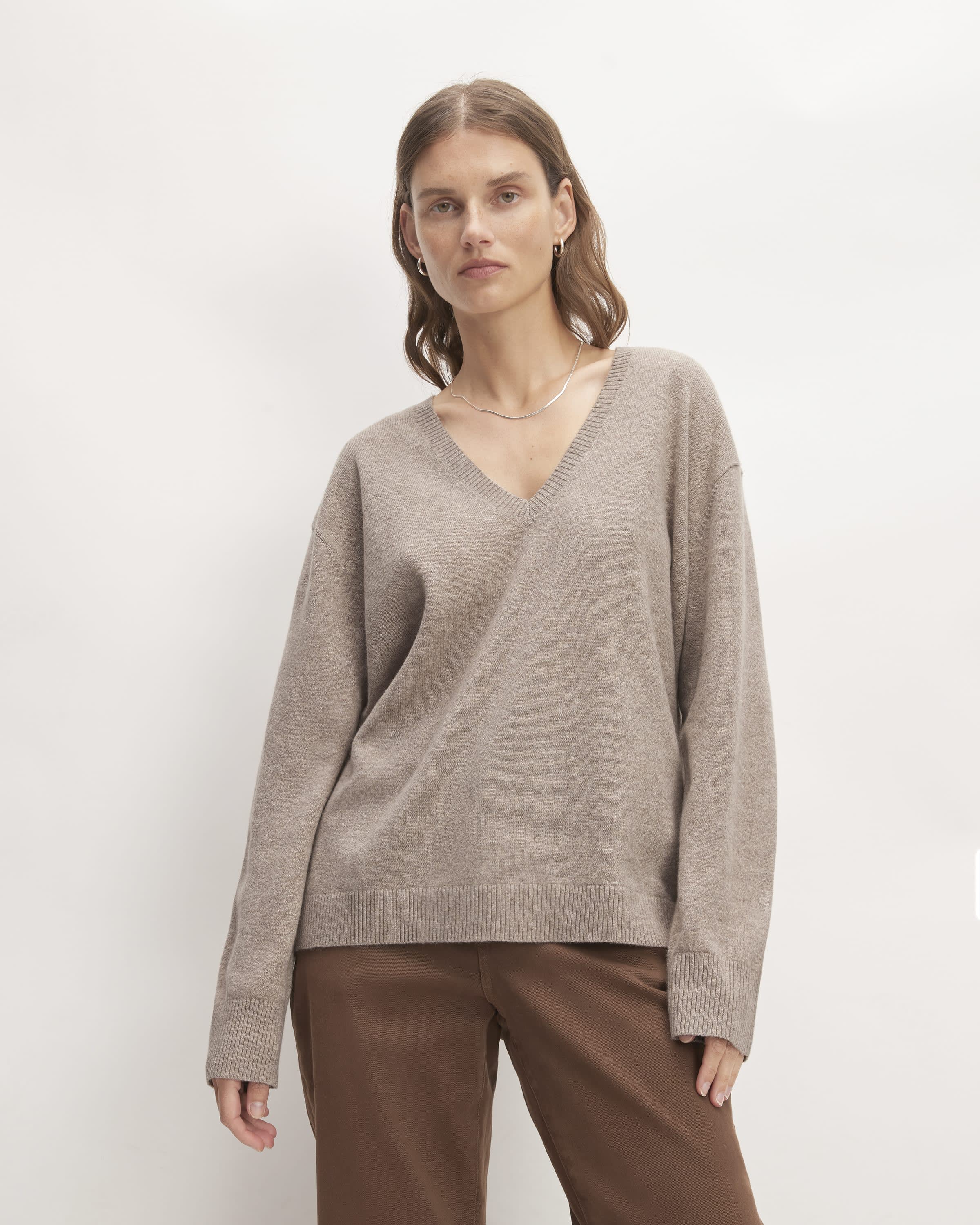 Blusa Everlane Cashmere Bege Original - KPL55