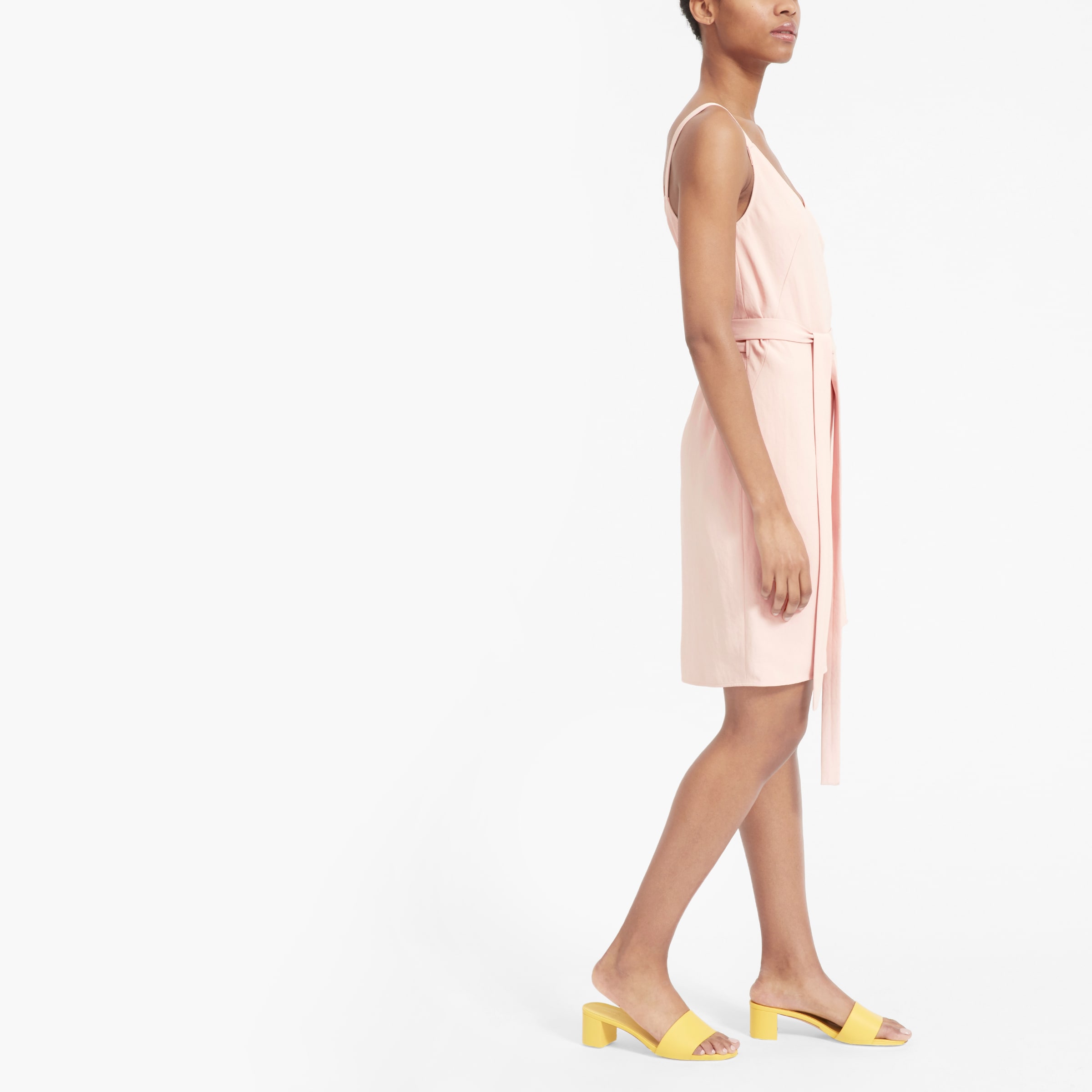 The Japanese GoWeave Tank Mini Wrap Dress Rose Everlane