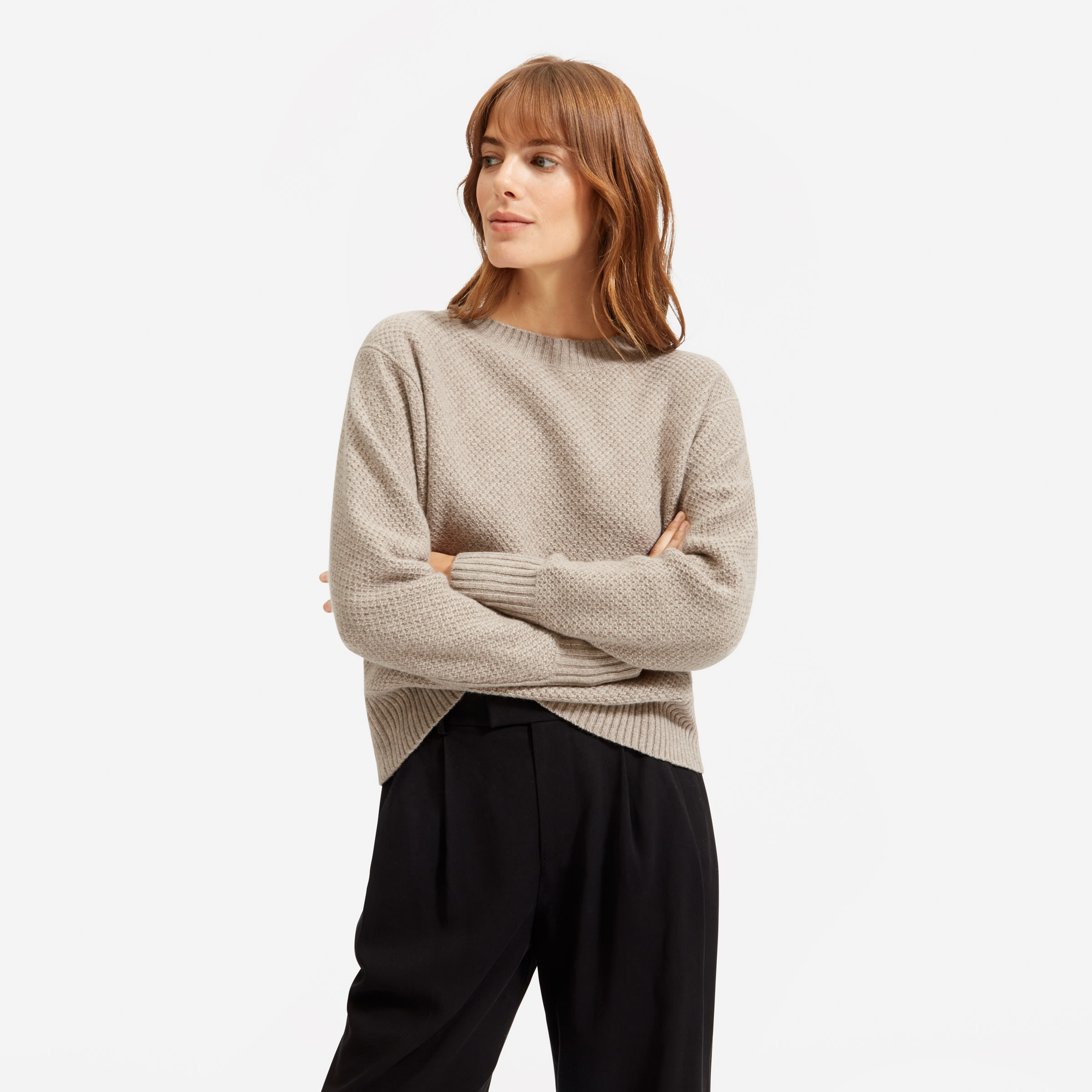ReCashmere Stroopwafel Crew Heathered 