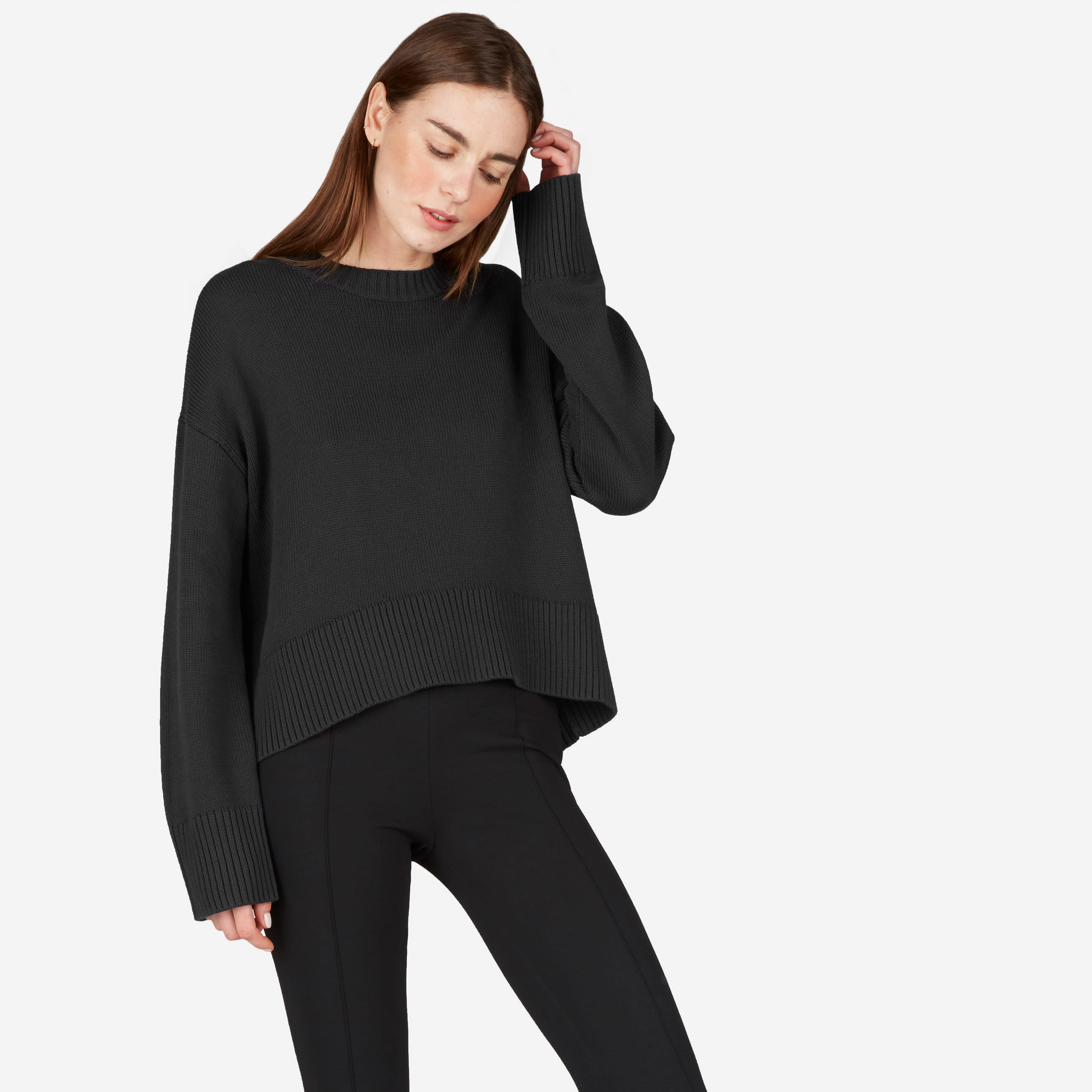 Soft cotton square crew everlane hotsell