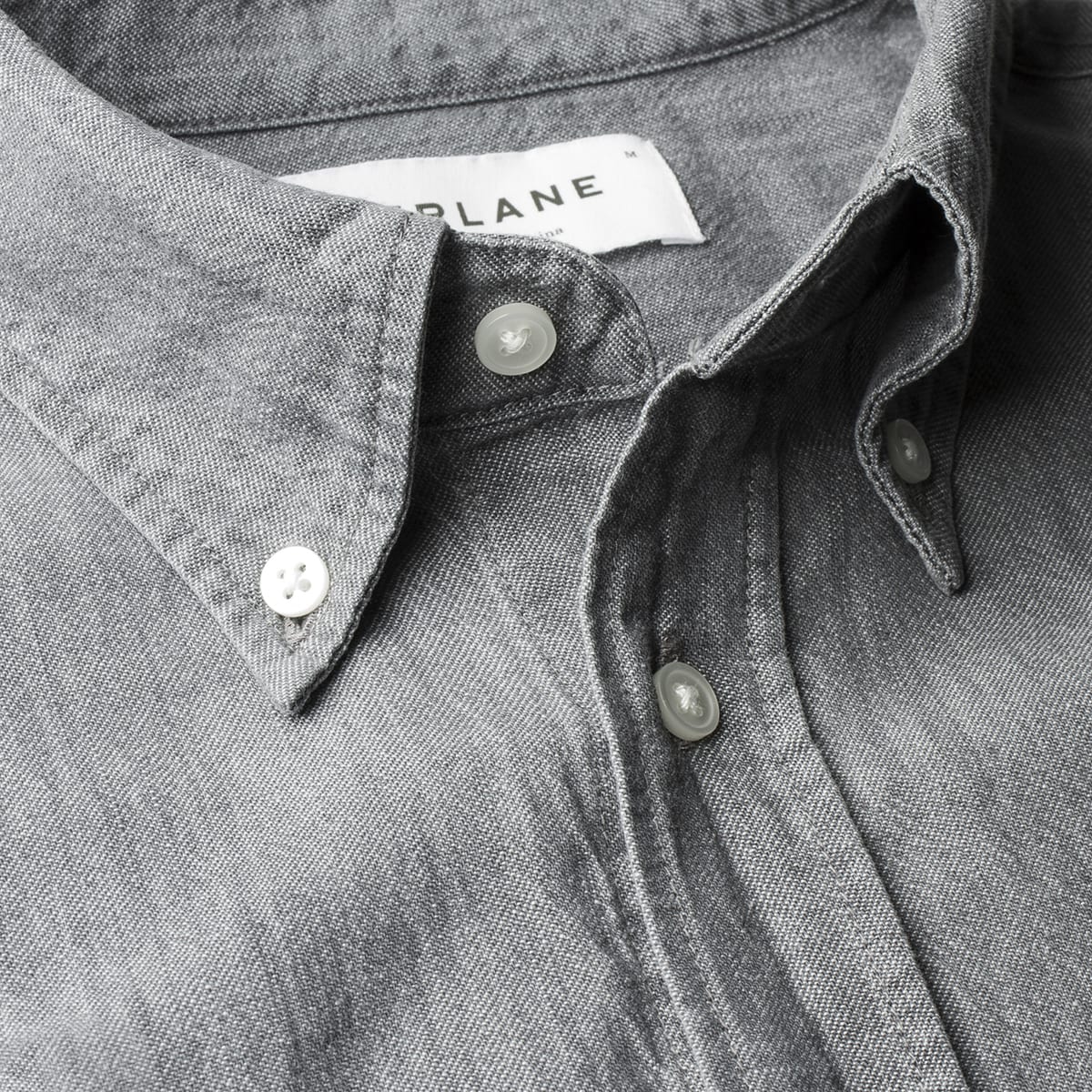 Short-Sleeved Denim Shirt - Luxury Grey