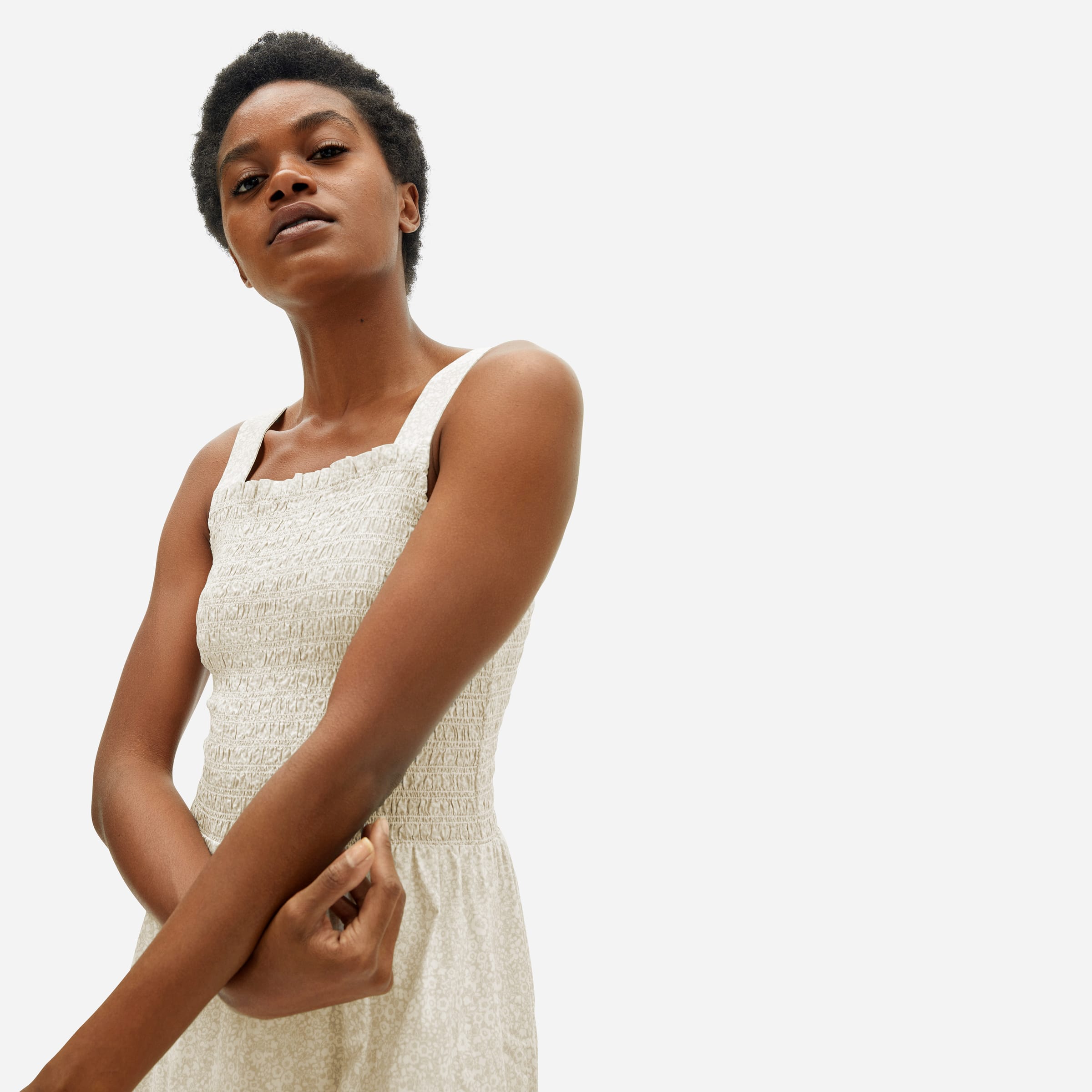 The Smock Dress Sandstone Floral – Everlane