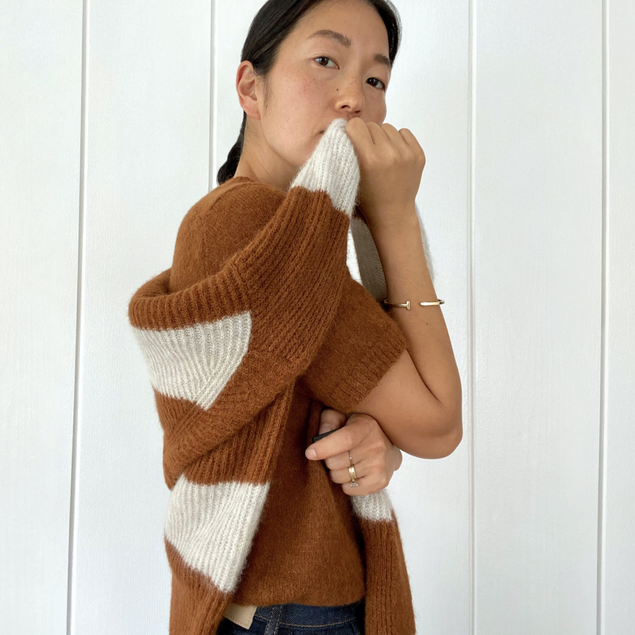 The Alpaca Sweater Tee Dark Copper Everlane