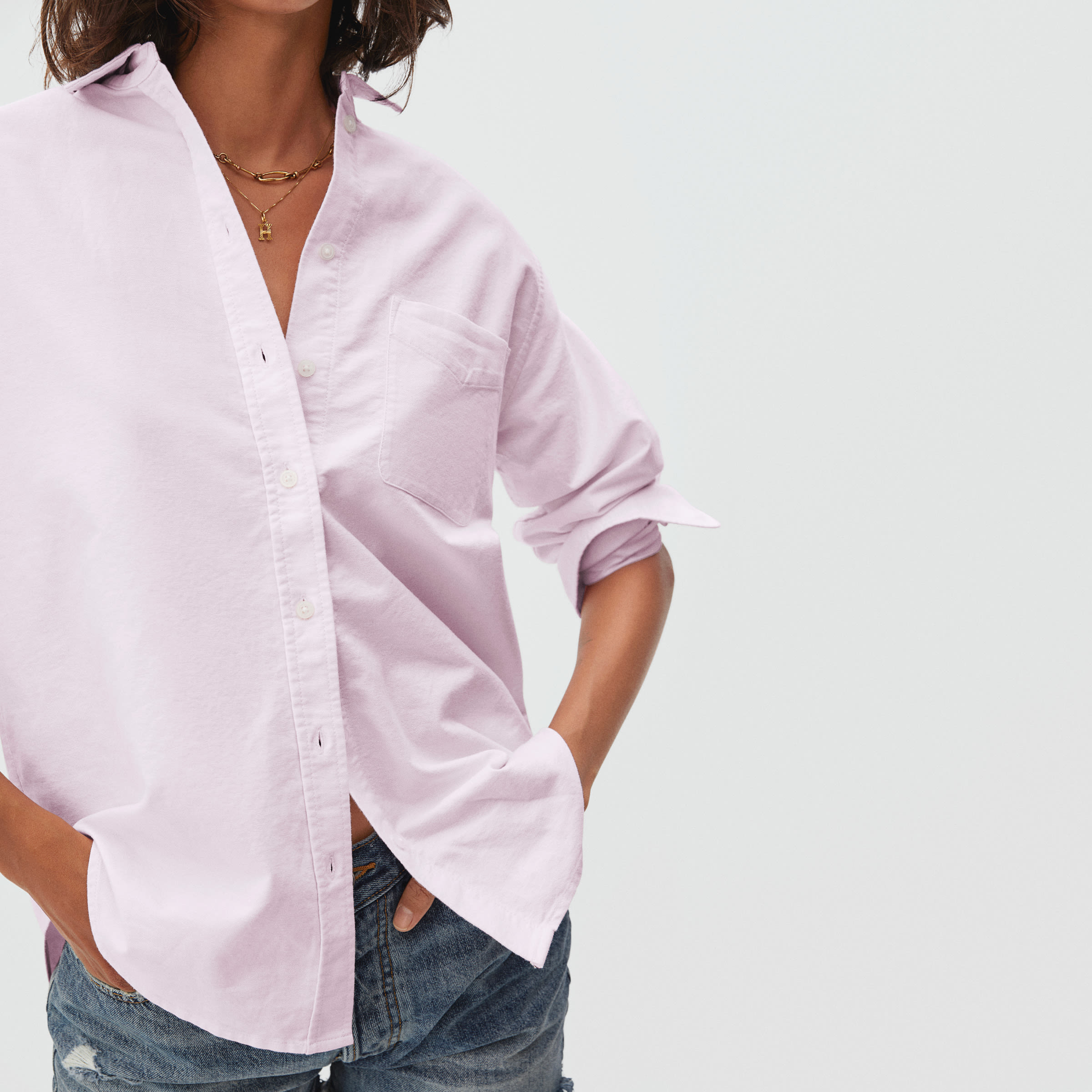 pink button up shirt womens