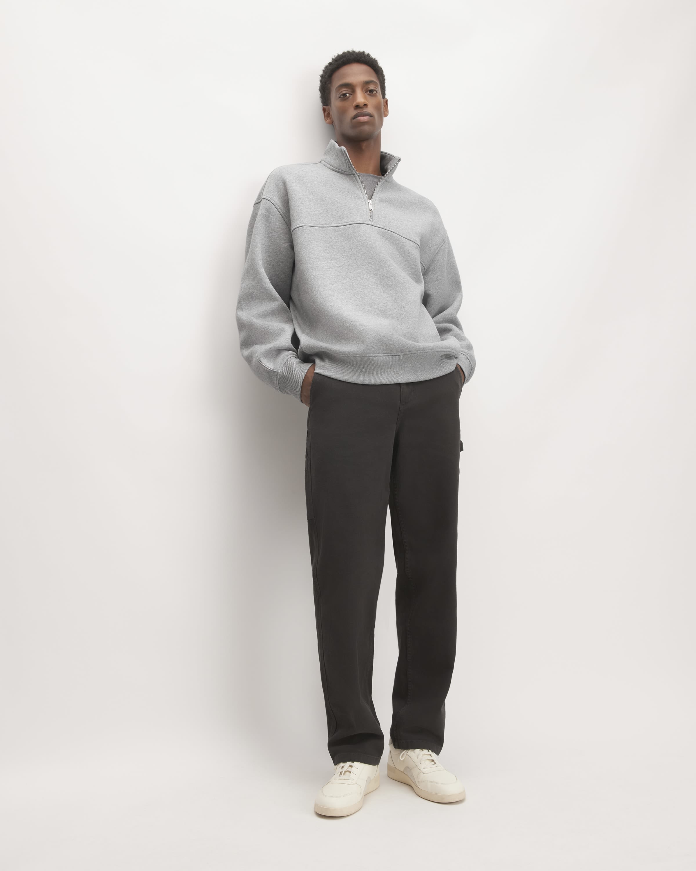 Everlane renew store fleece half zip