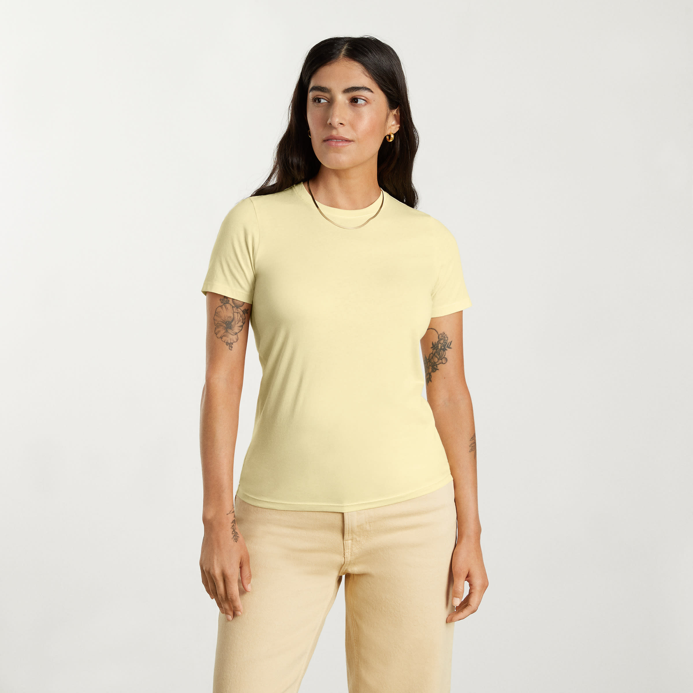 The Organic Cotton Crew White – Everlane