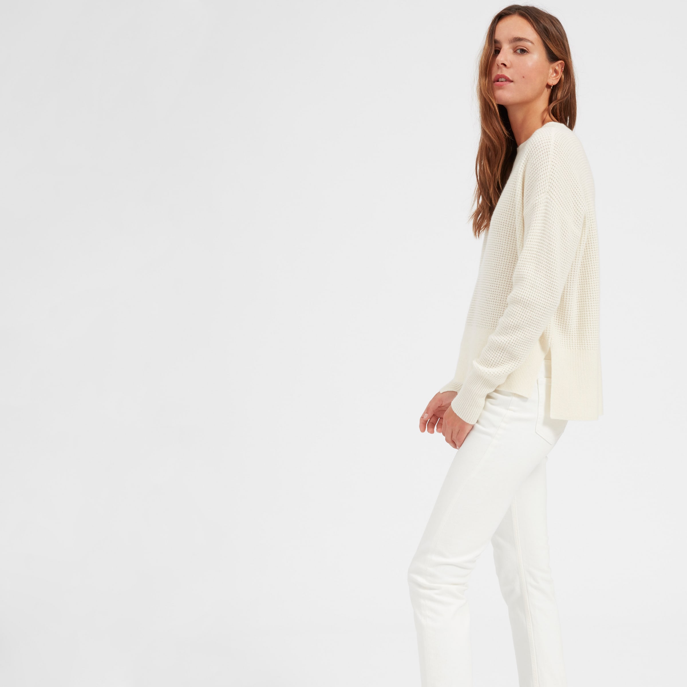 Everlane cashmere outlet waffle crew