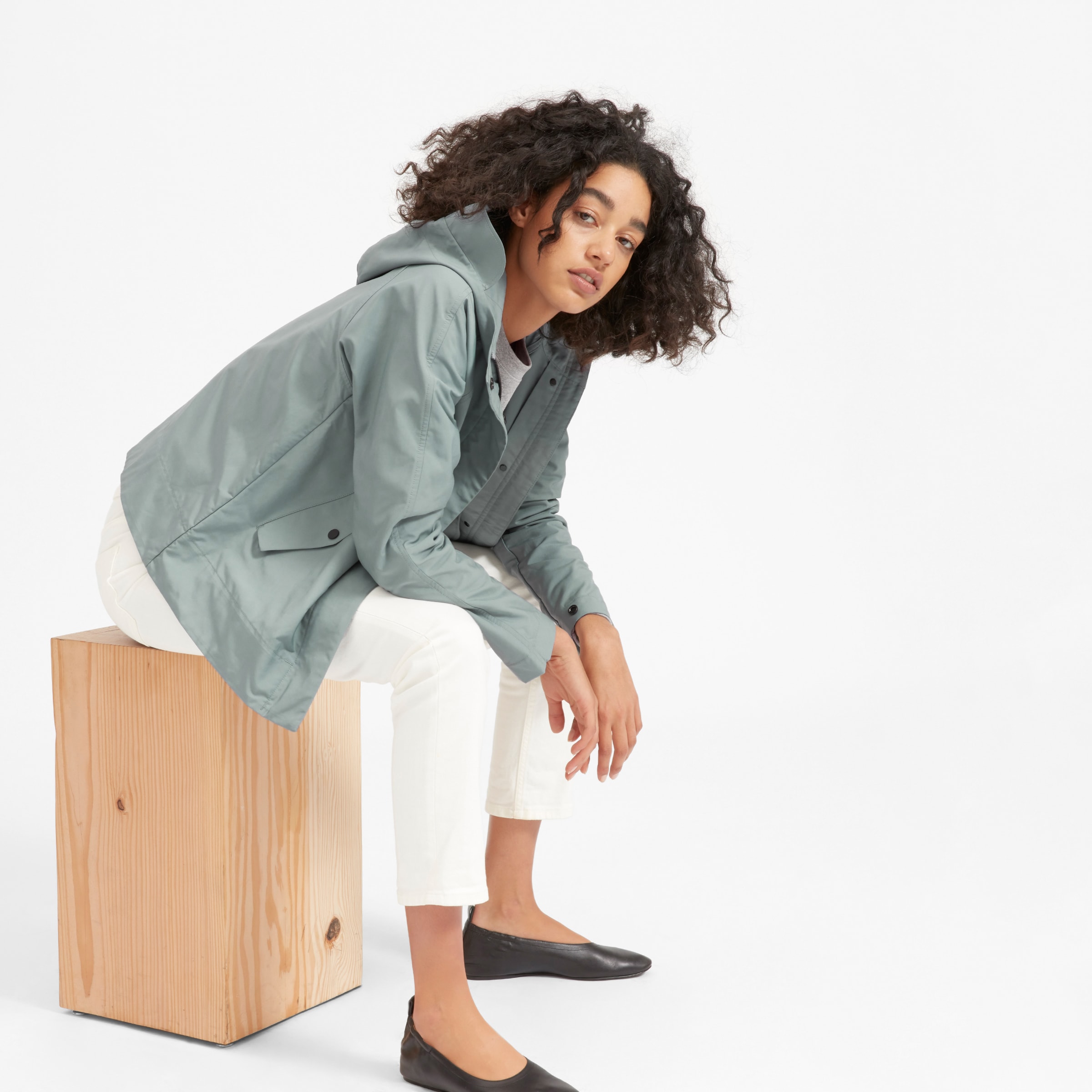 Cropped City Anorak Pale Sage – Everlane