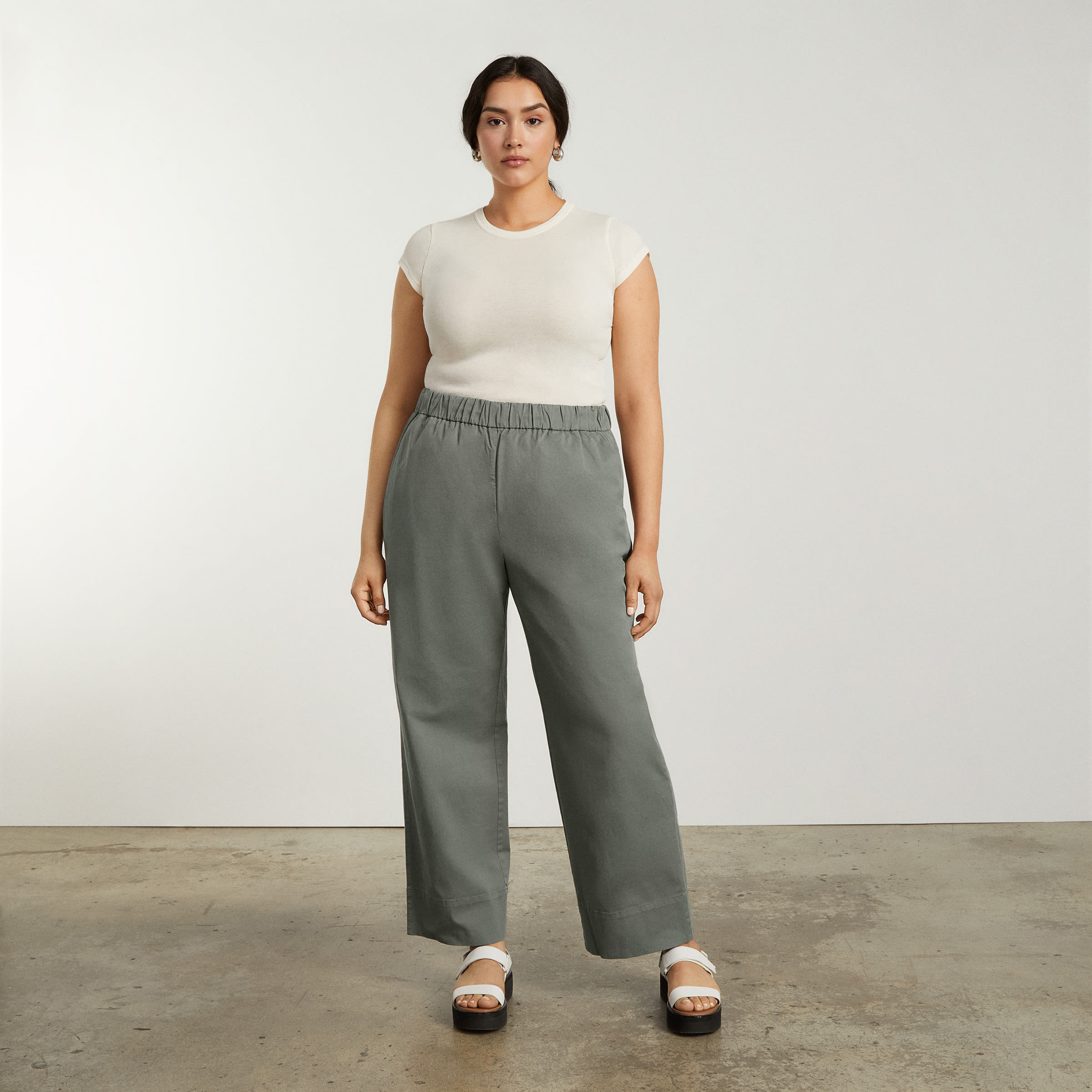 The Easy Pant Pewter Green – Everlane