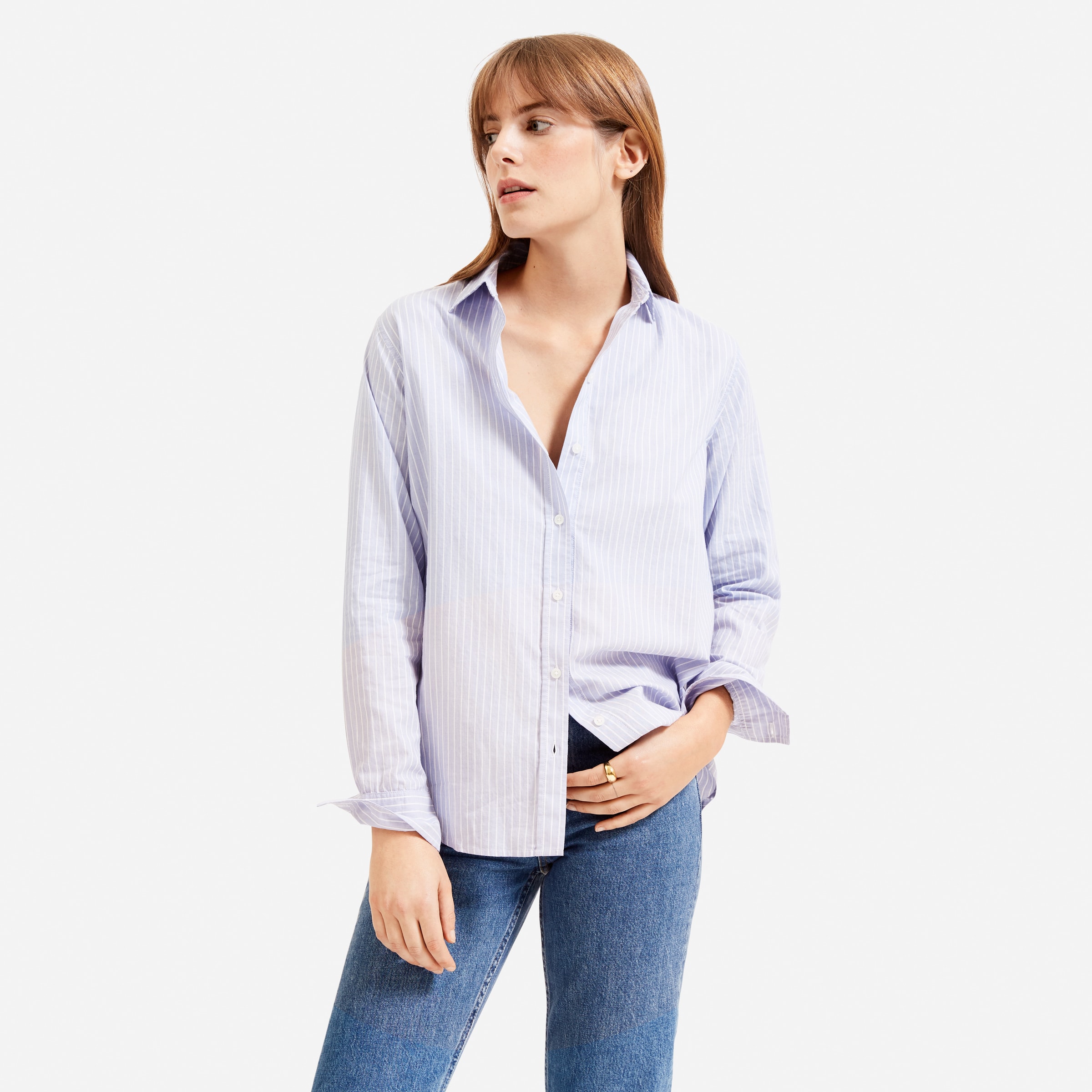 everlane silky cotton relaxed shirt