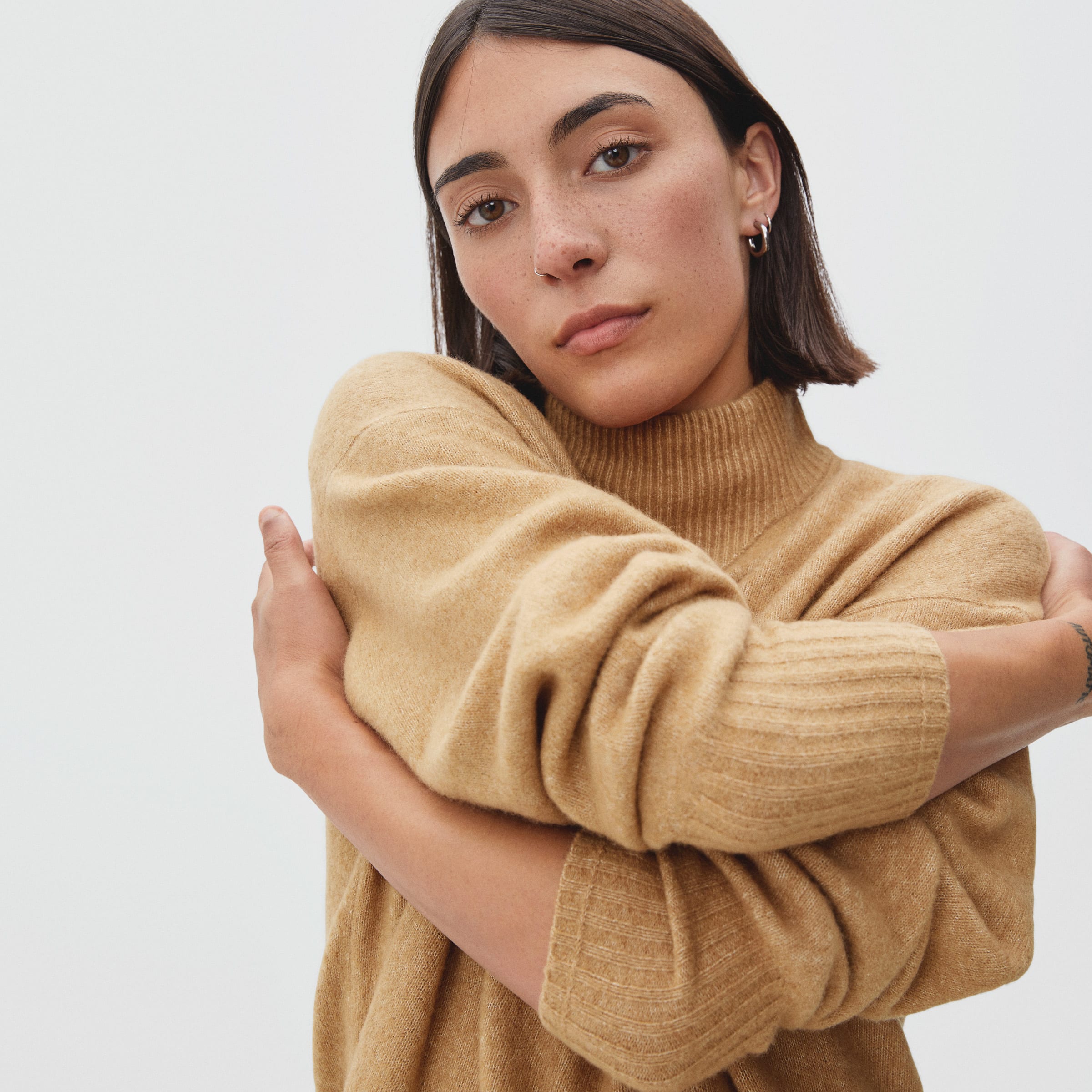 The Cozy-Stretch Pullover Camel – Everlane