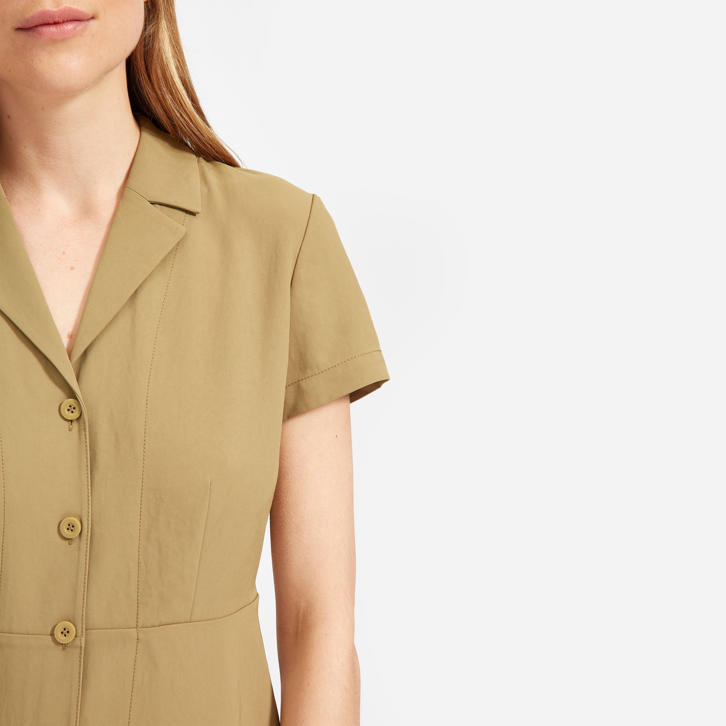 The japanese cheap goweave notch shirtdress
