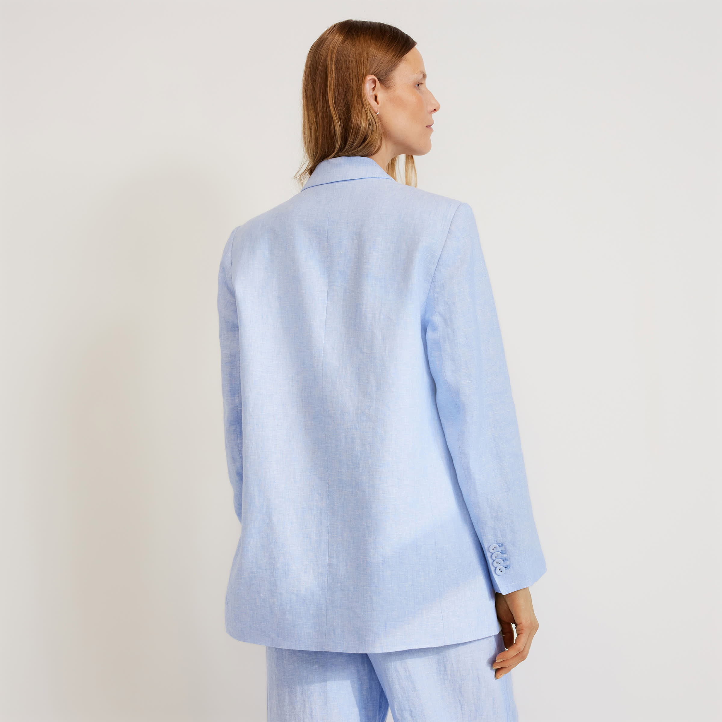 Blue oversized blazer deals