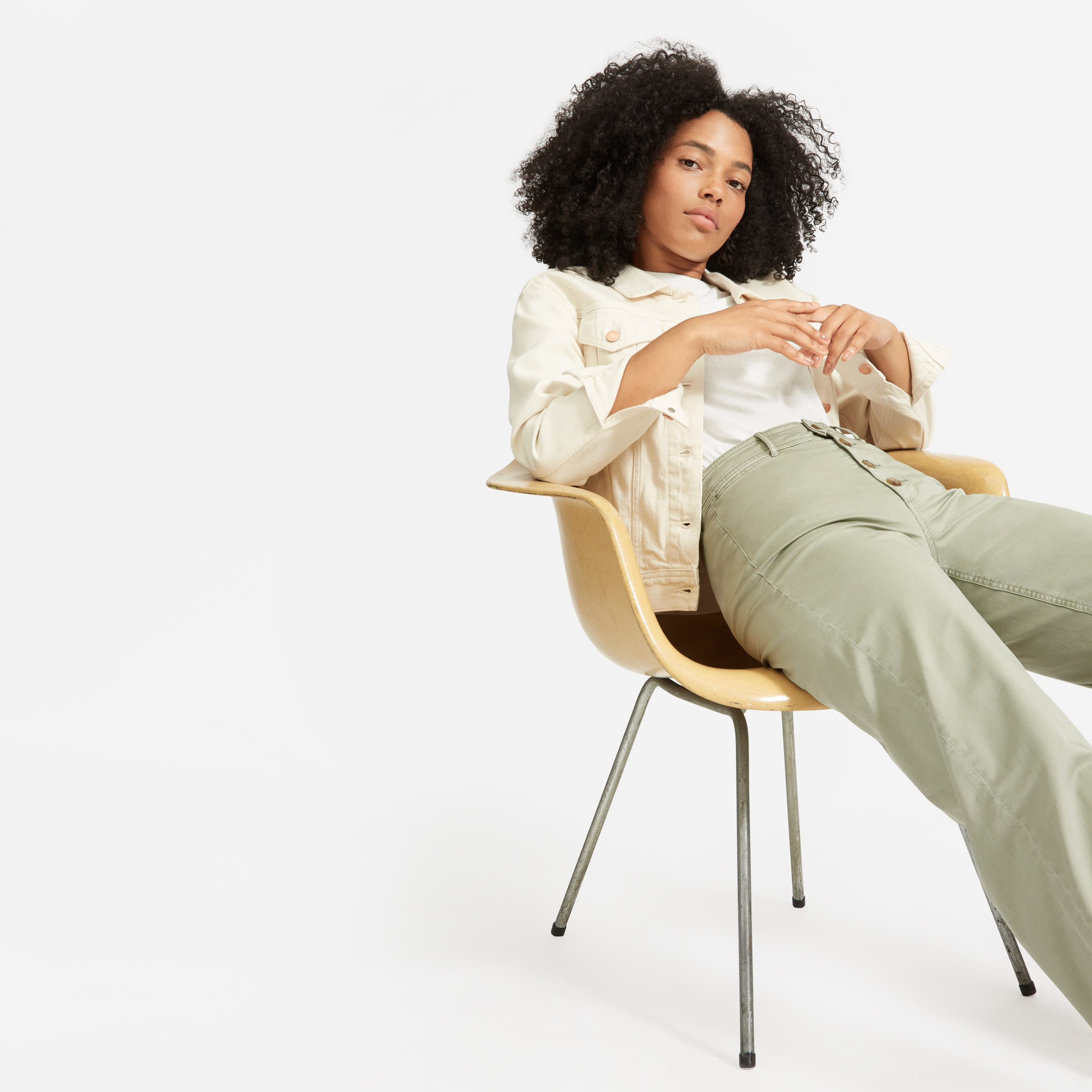 The Lightweight Button Fly Wide Leg Chino