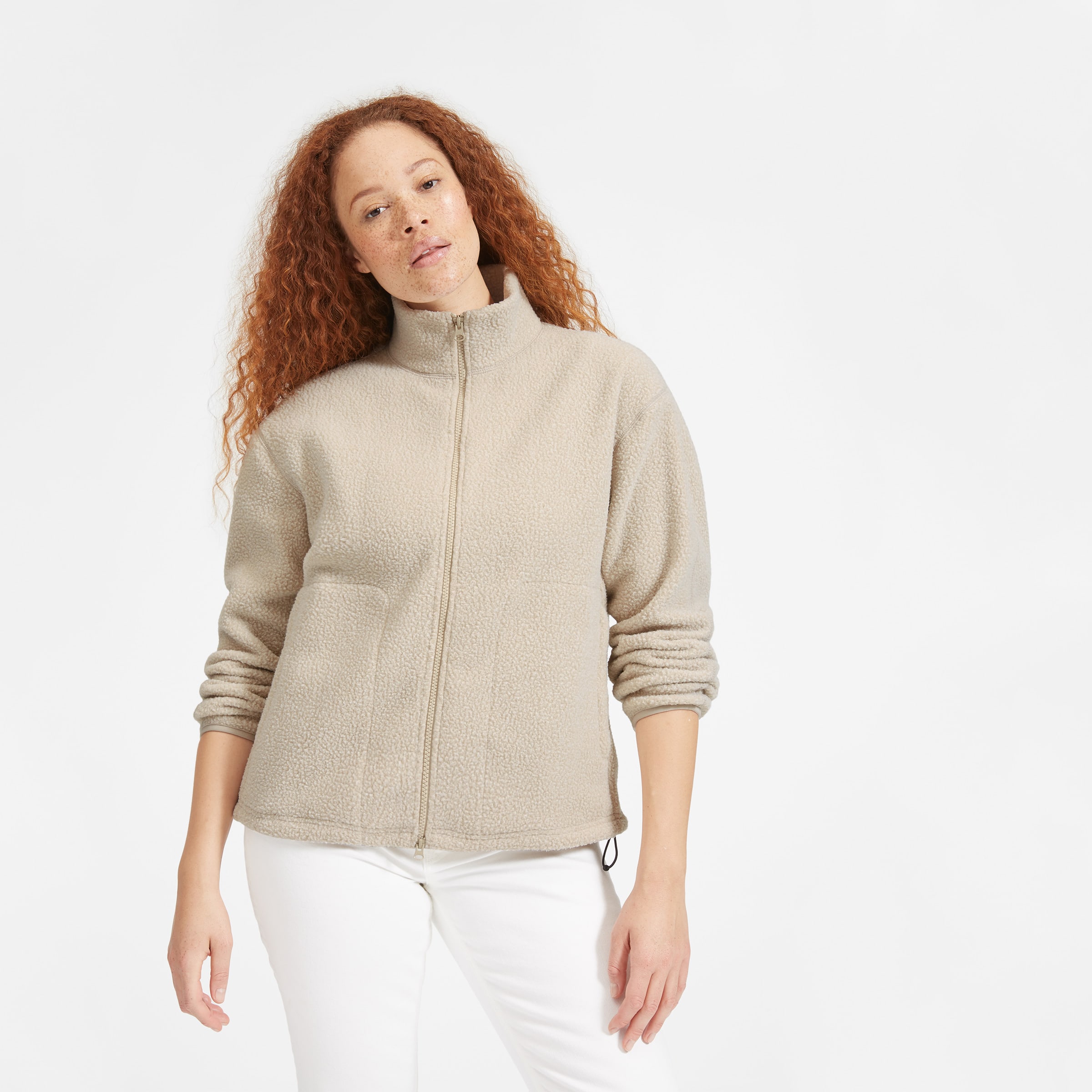 The ReNew Fleece Full-Zip Oat – Everlane