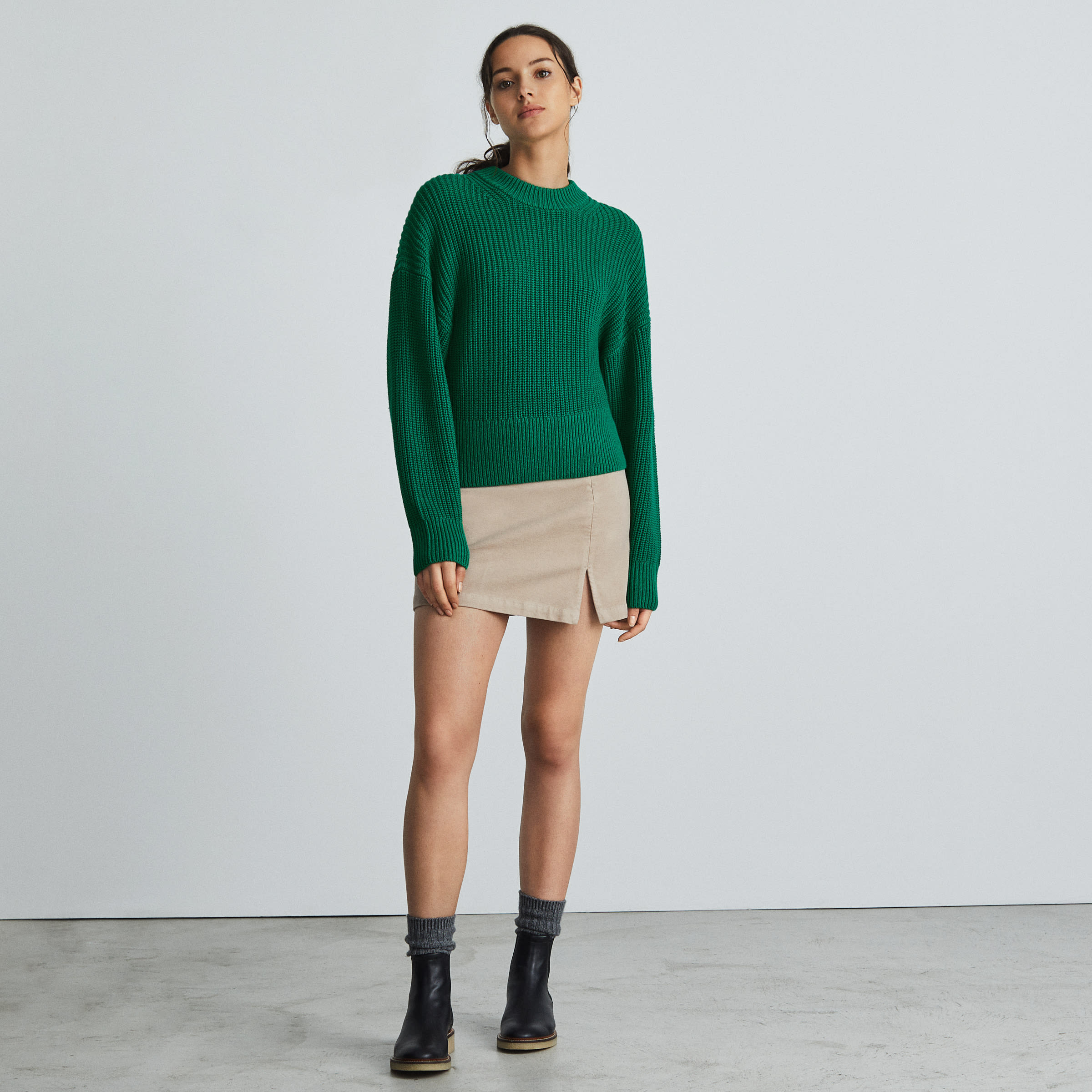 The Texture Cotton Crew Ultramarine Green – Everlane