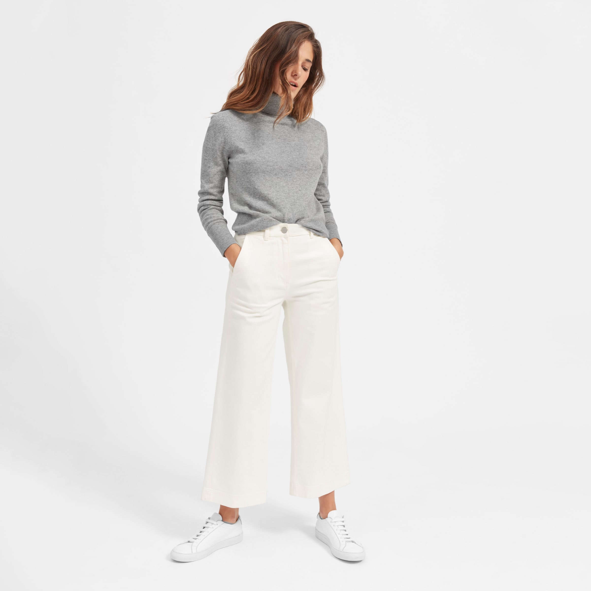 heather gray turtleneck