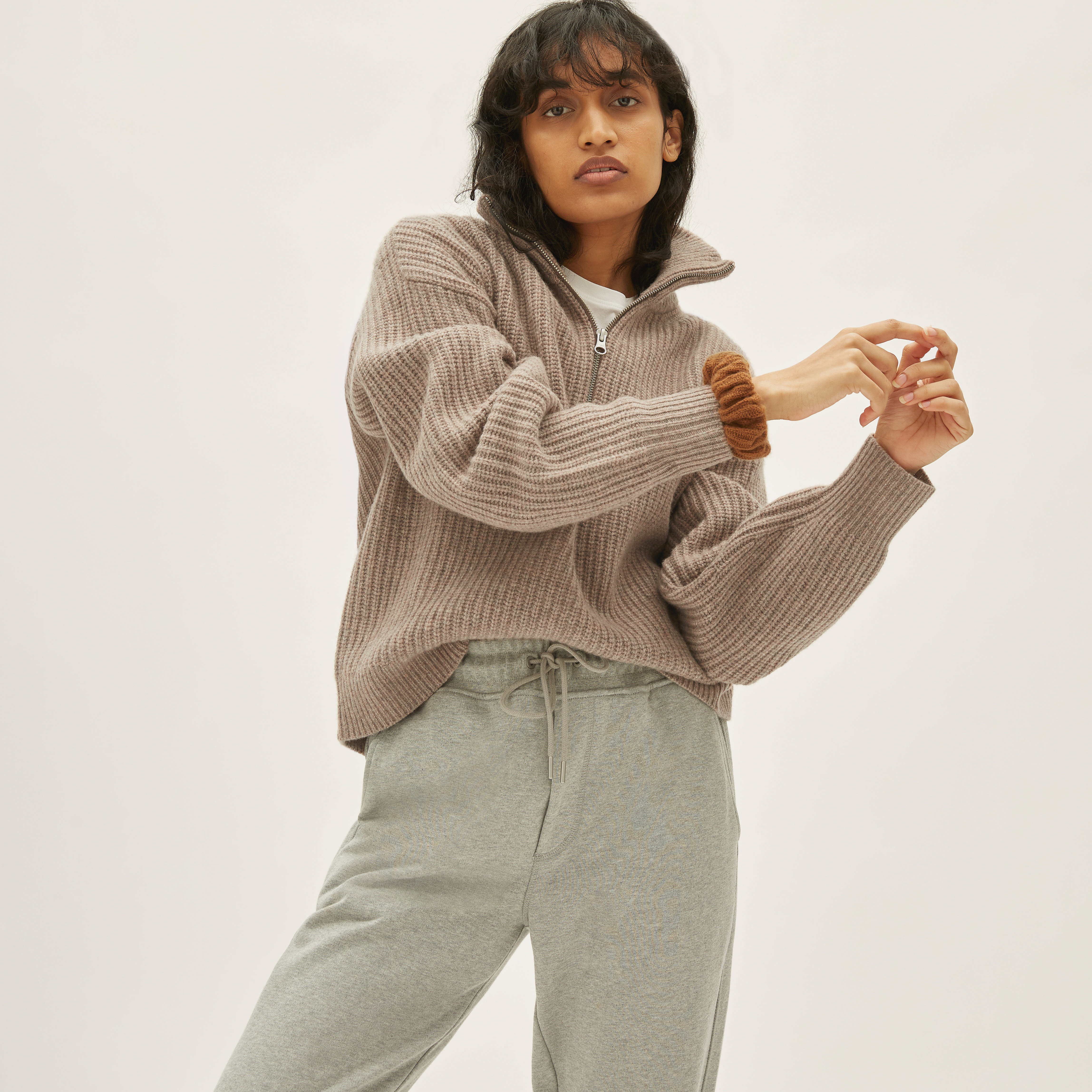 Everlane felted merino half zip clearance