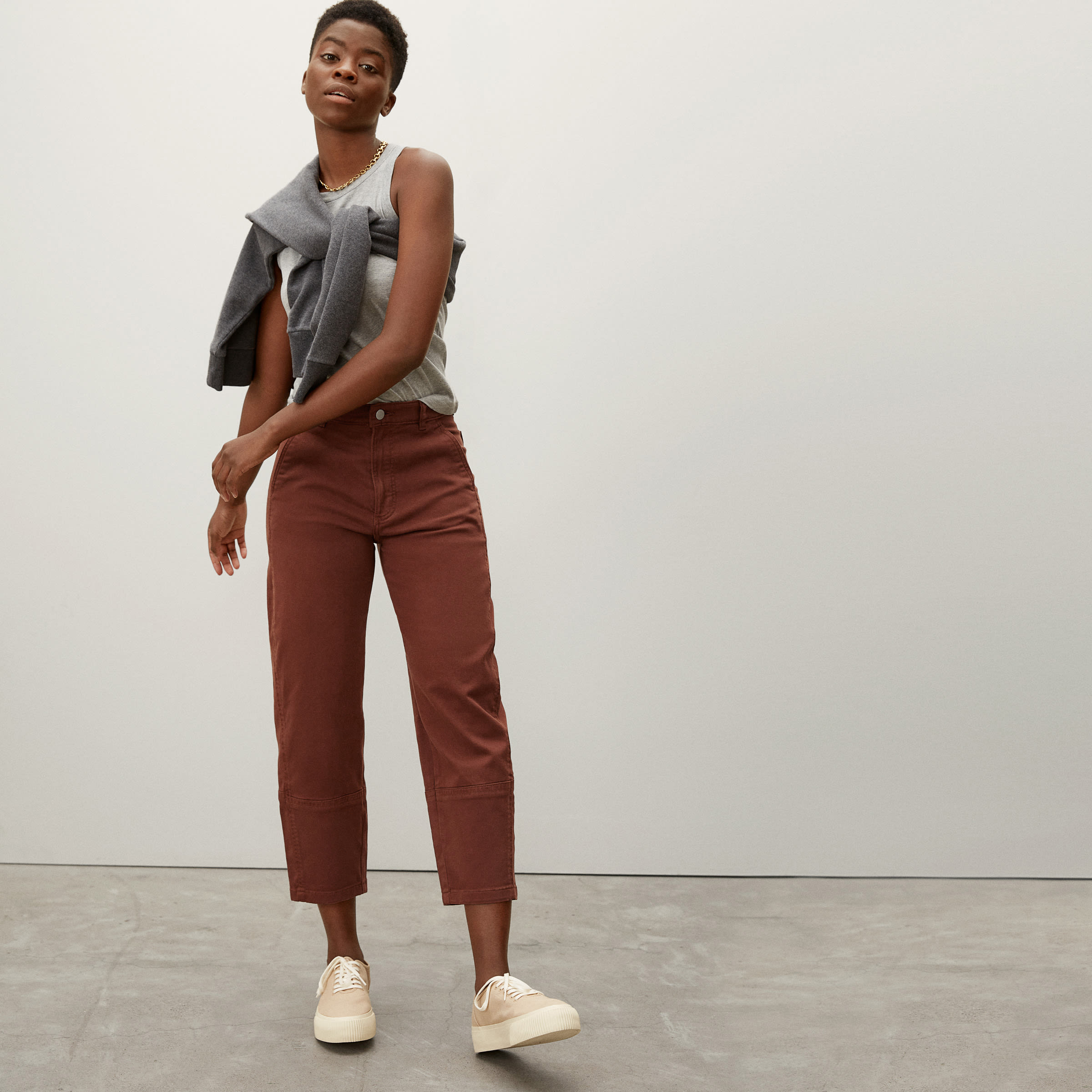 The Utility Barrel Pant Rosewood Everlane