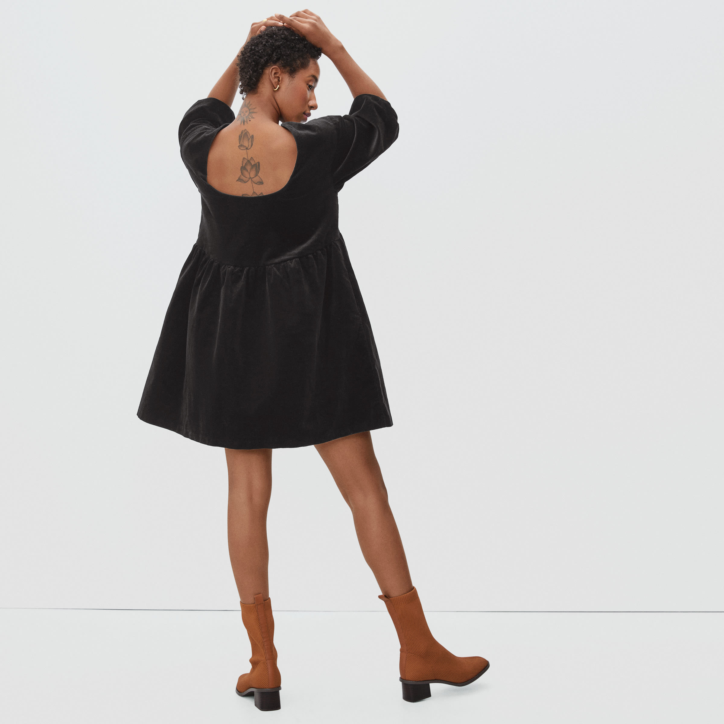The Corduroy Mini Dress Black – Everlane