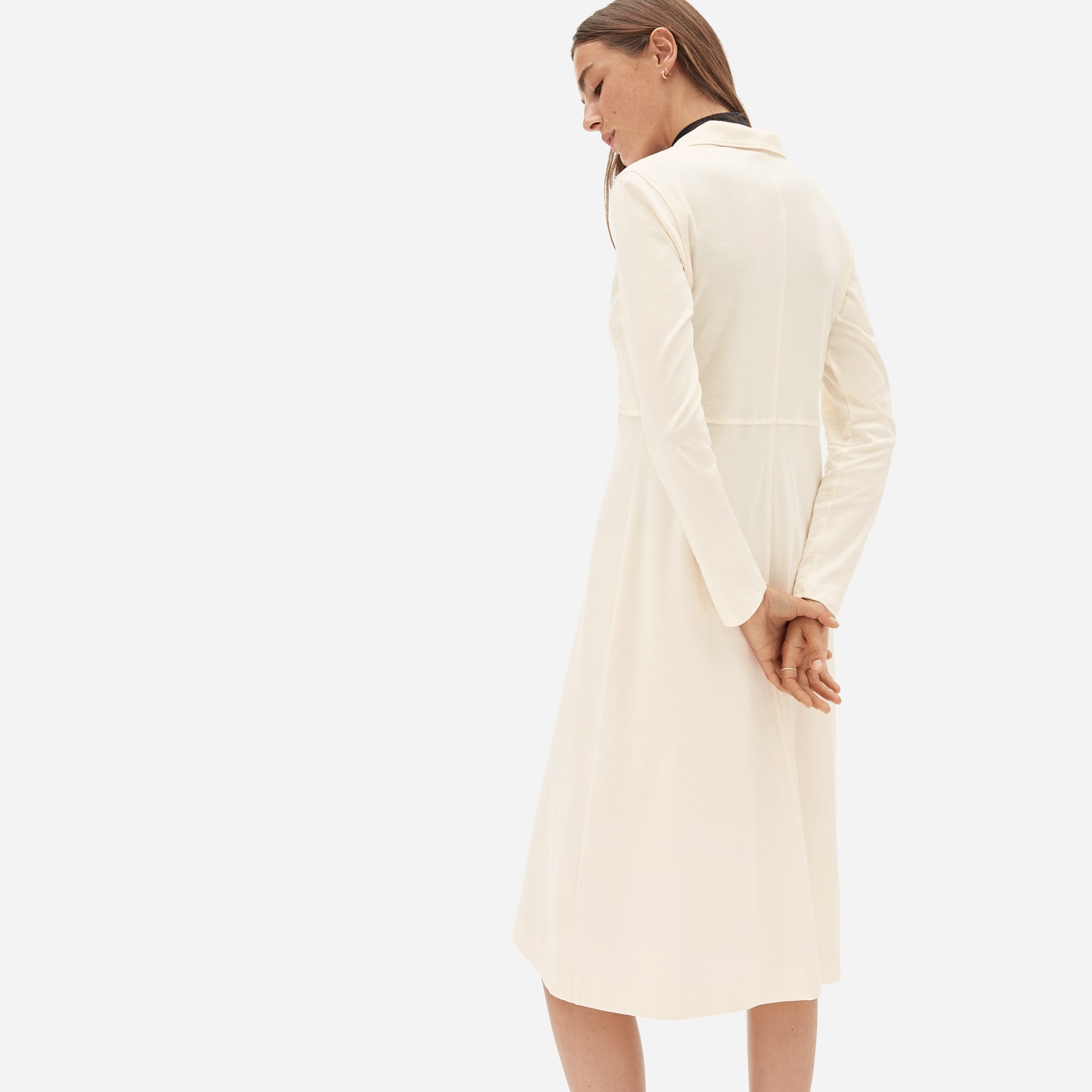 everlane luxe cotton shirt dress