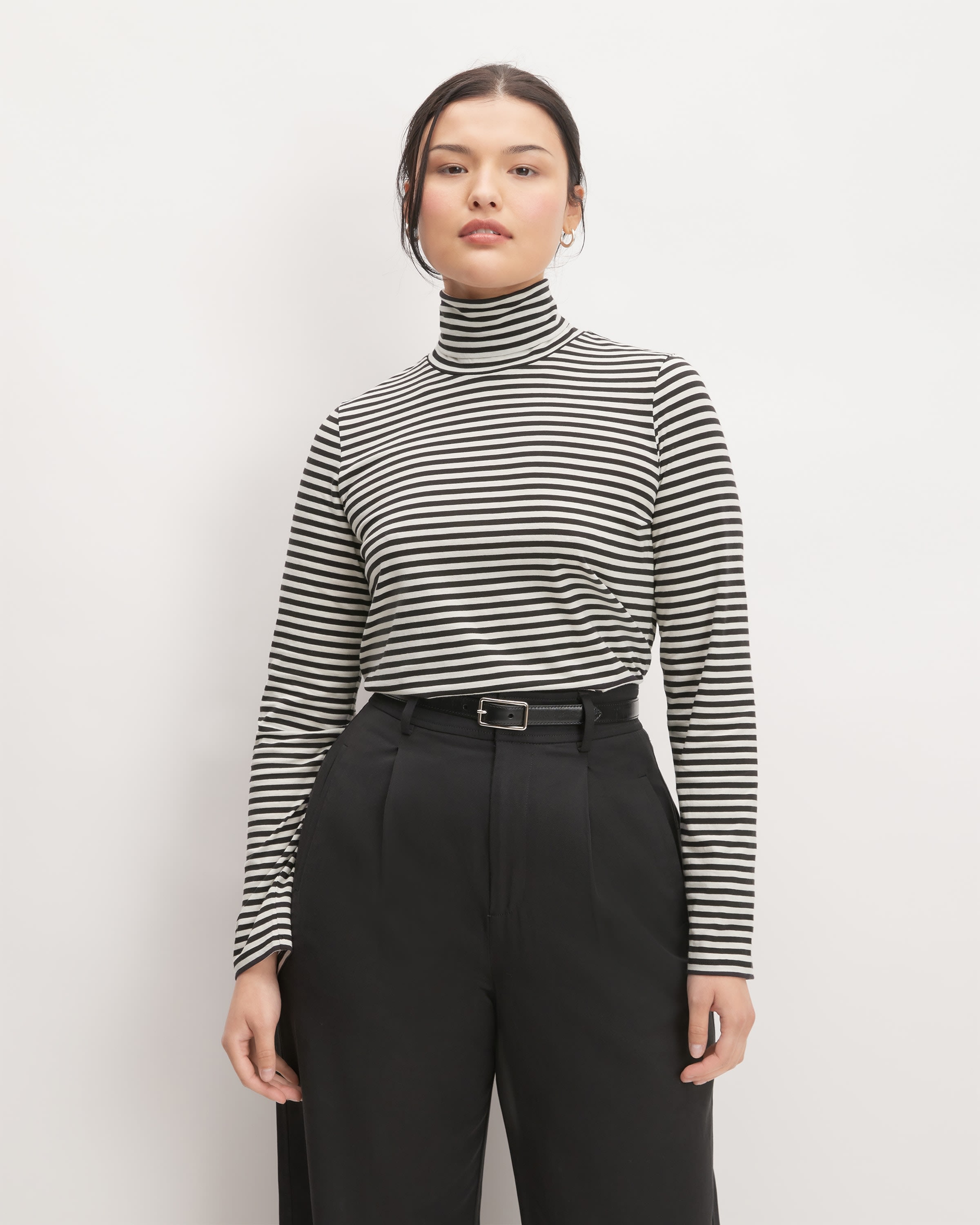 The Organic Cotton Turtleneck White Everlane