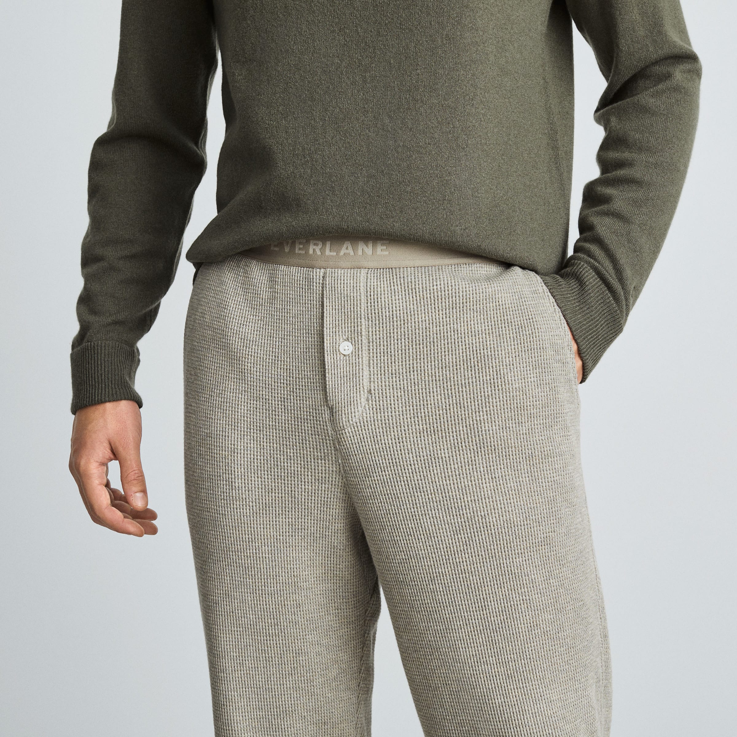 The Waffle Lounge Jogger Heathered Oatmeal Everlane