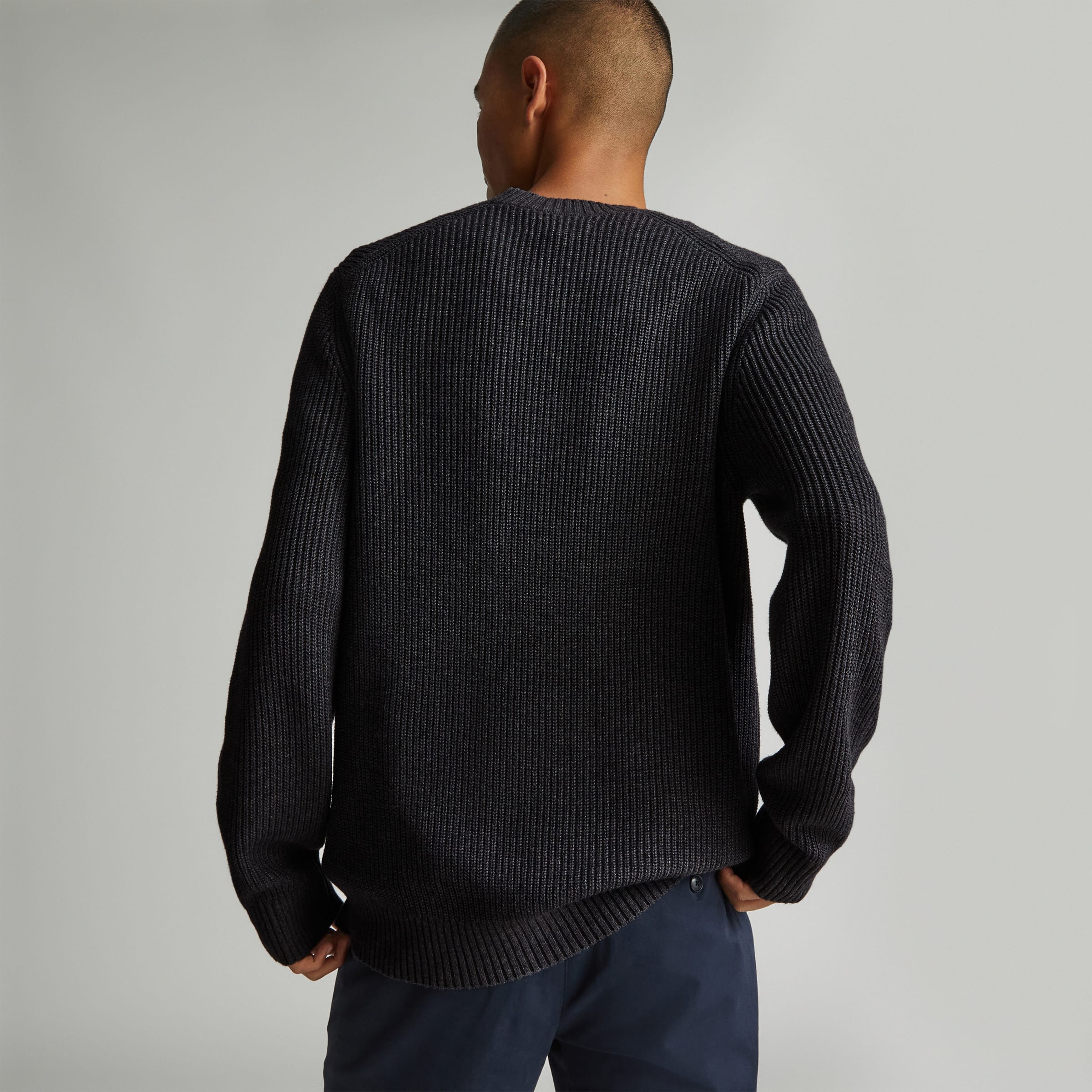 The No Sweat Ribbed Crew