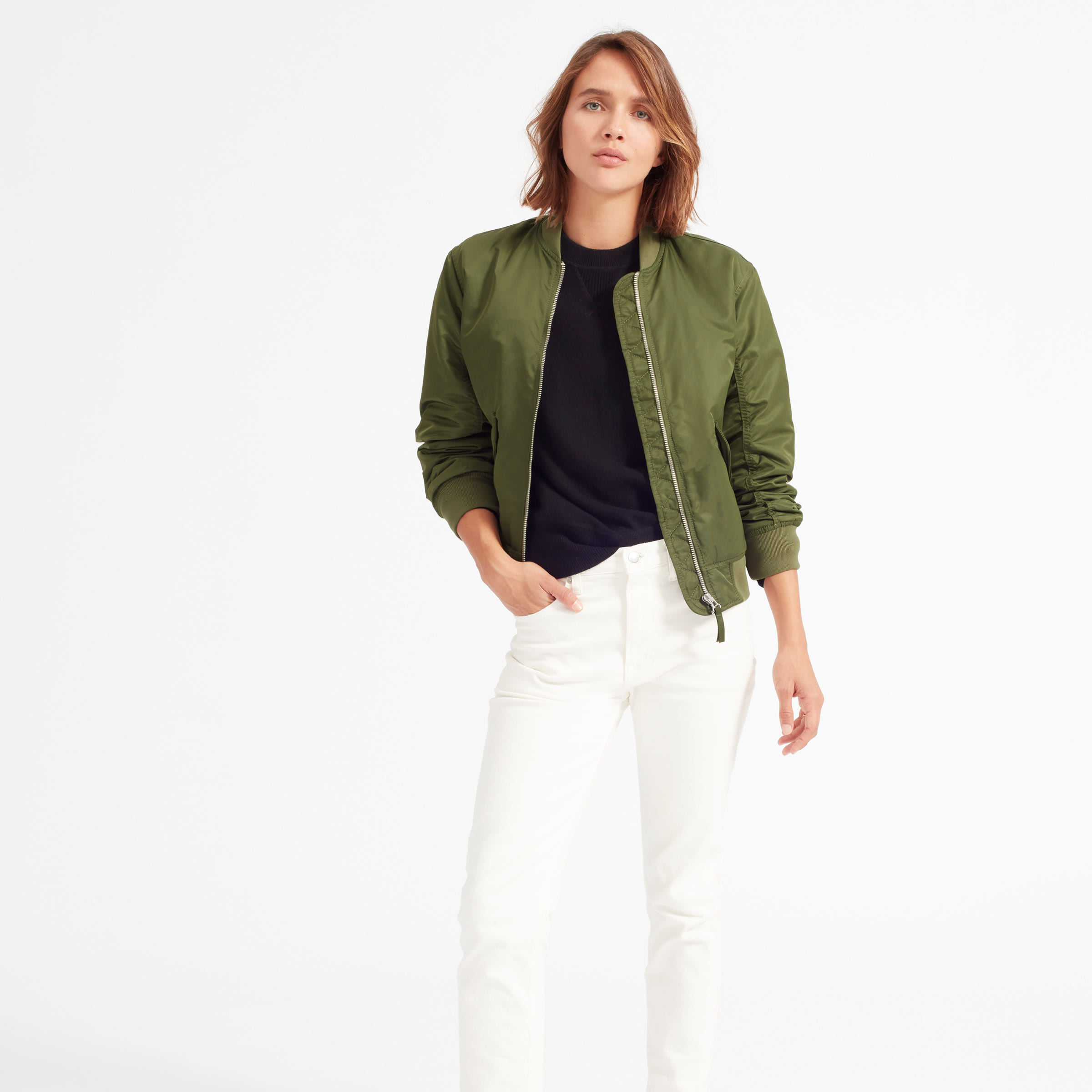 female bomber jacket