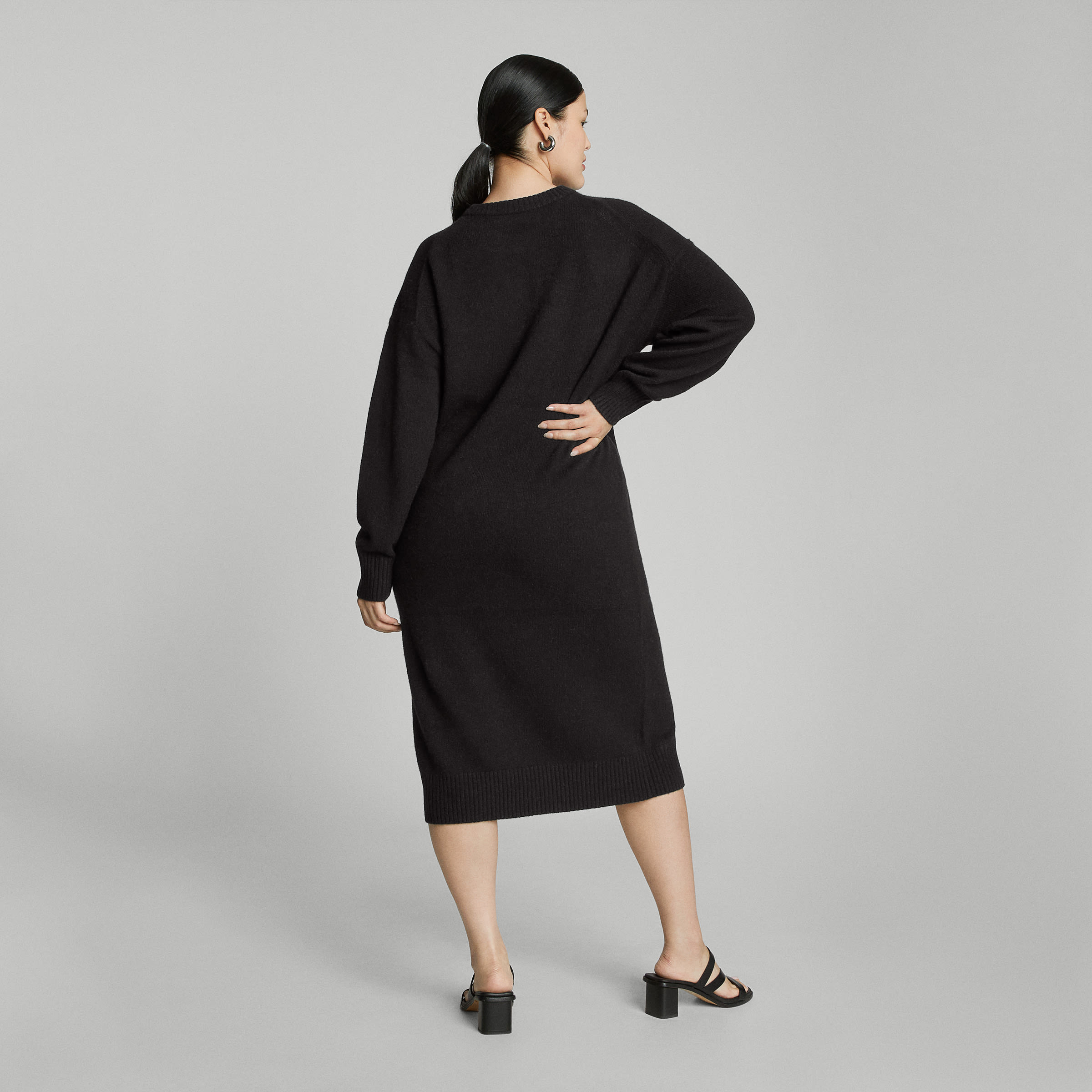 The Cashmere Midi Dress Black – Everlane