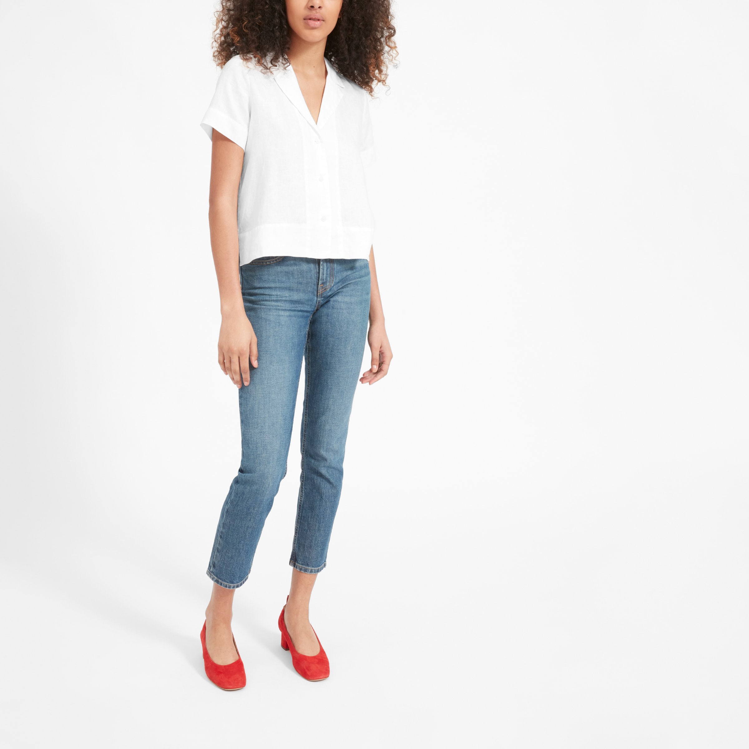 The Linen Short-Sleeve Notch Shirt 