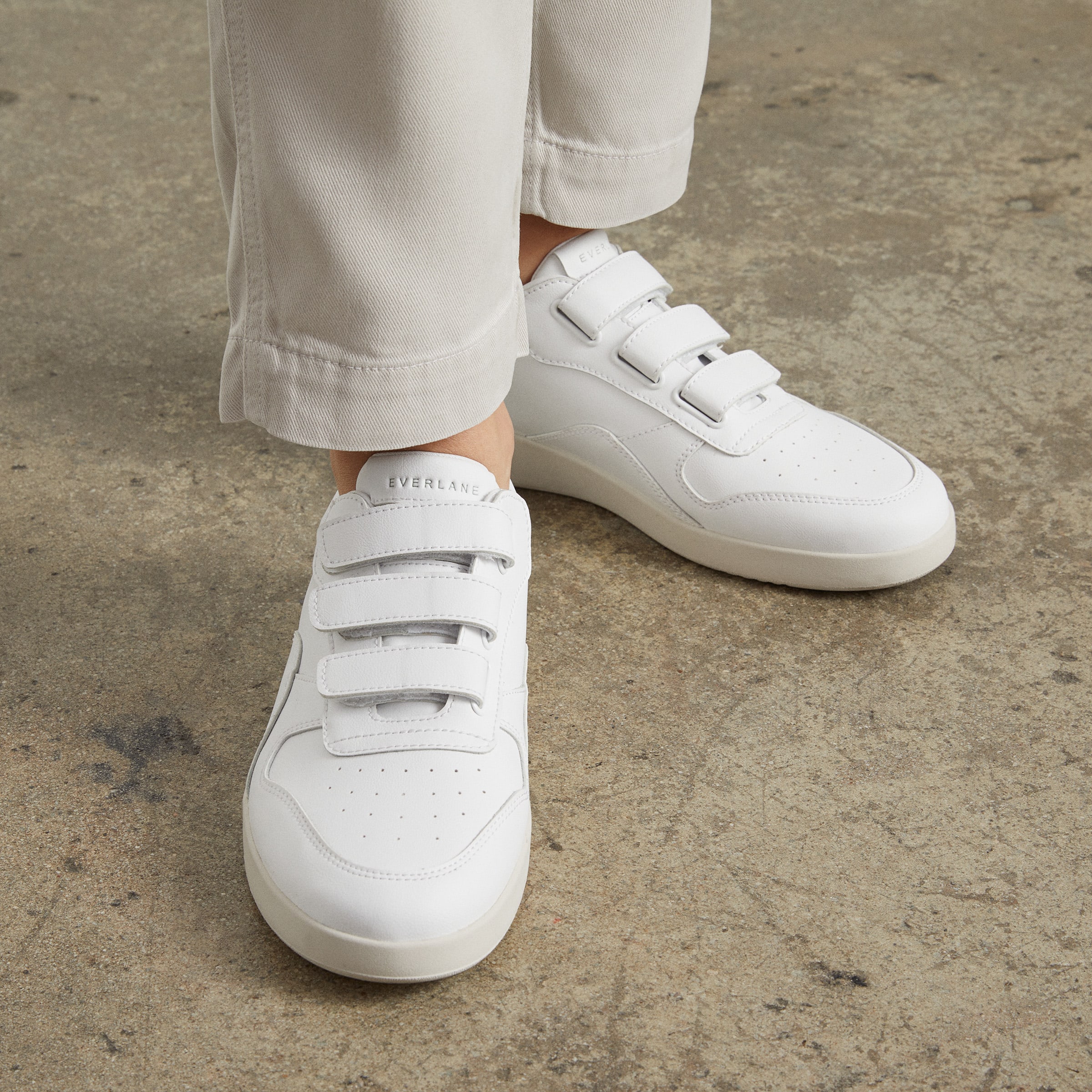 toeter Rondsel Oxideren The ReLeather® Court Sneaker Velcro White – Everlane