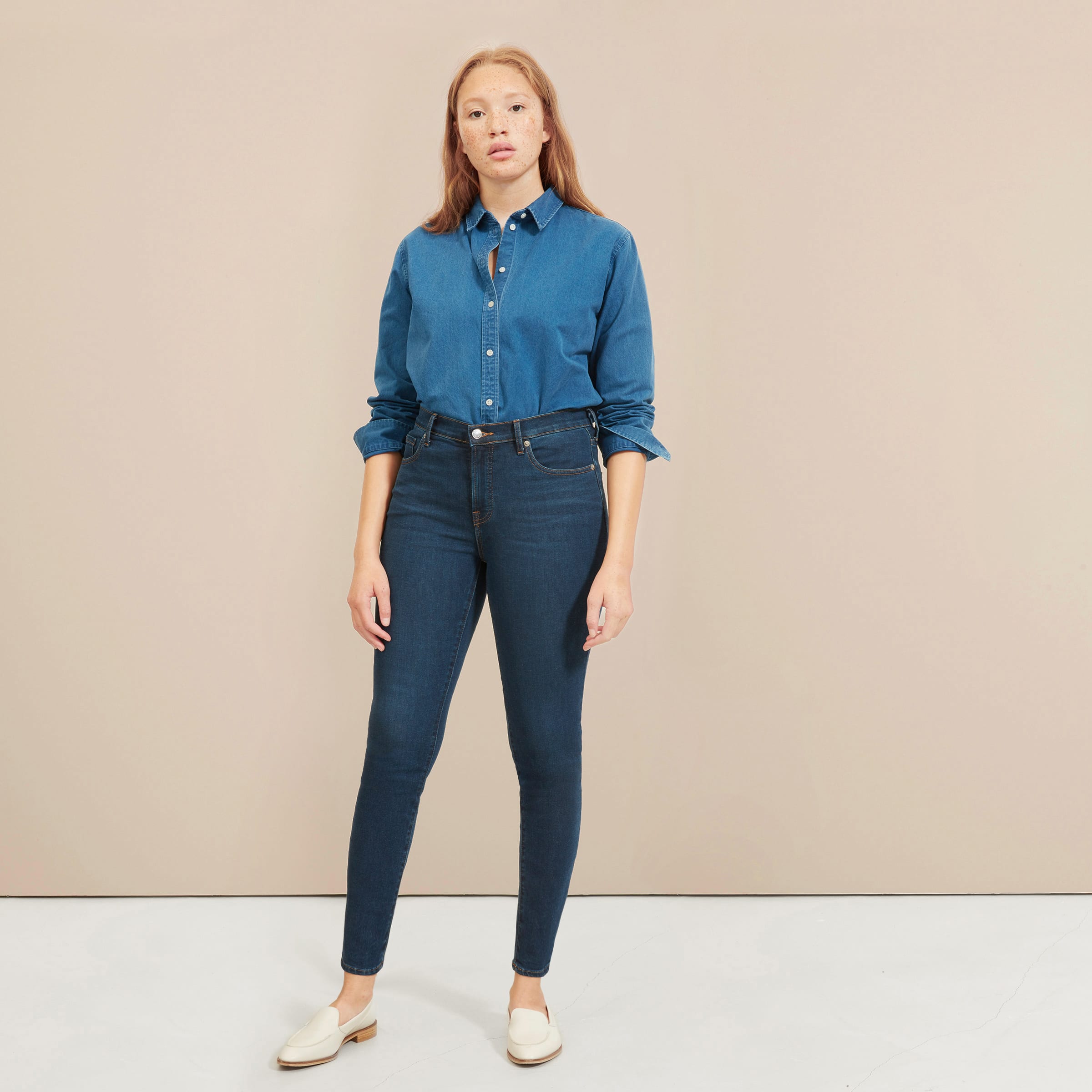 everlane authentic stretch mid rise skinny