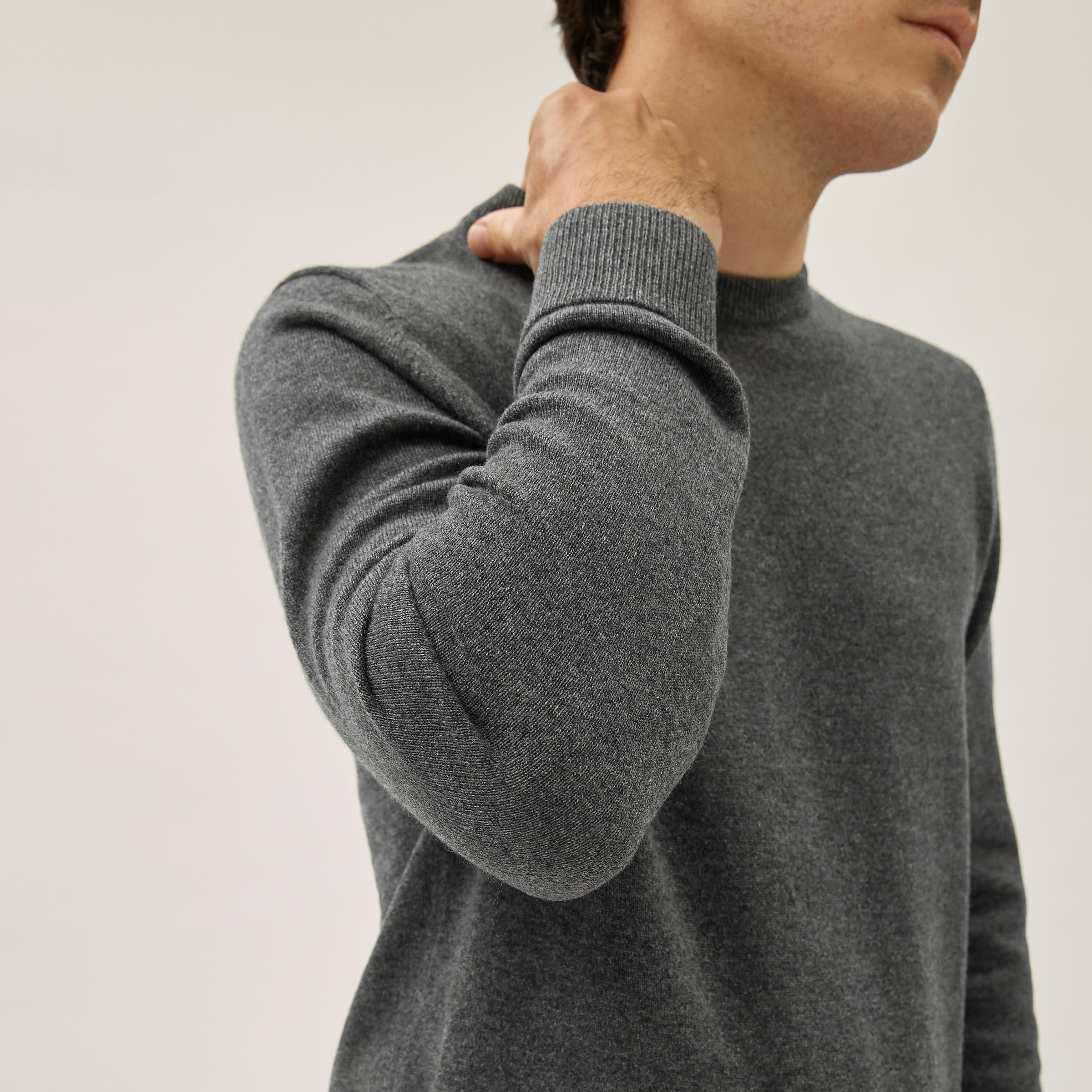 J Crew Wool blend light weight sweater pullover boyfriend beige brown v-neck $78