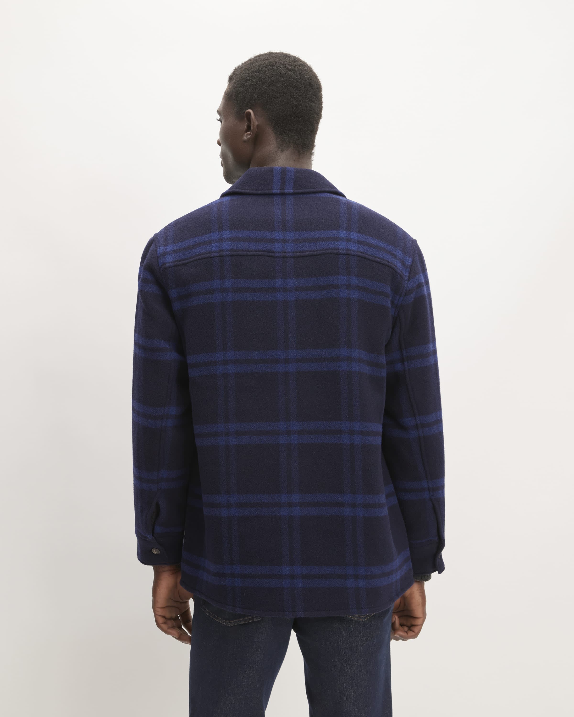 The ReWool® Oversized Shirt Jacket Black / Olive – Everlane