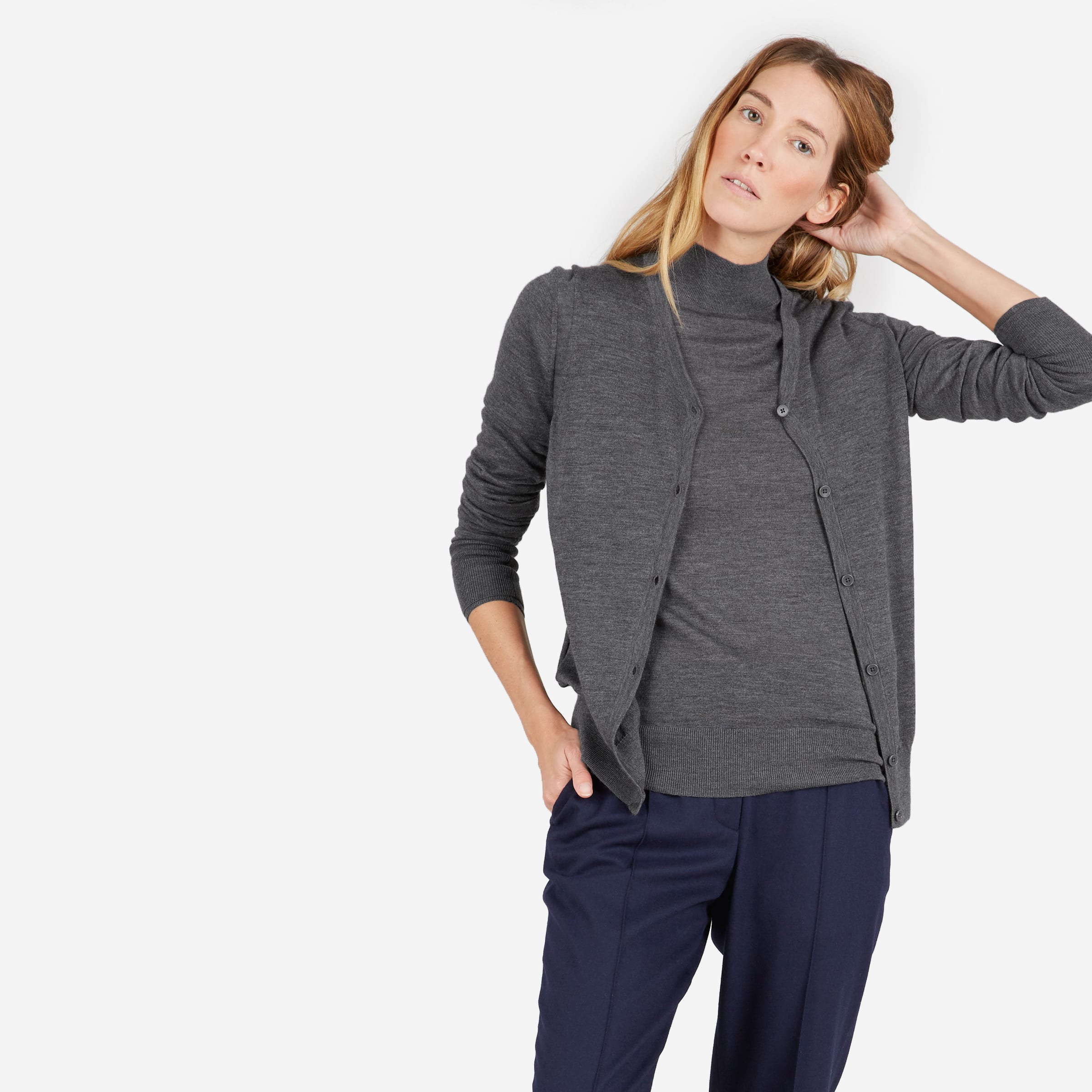 everlane wool cardigan