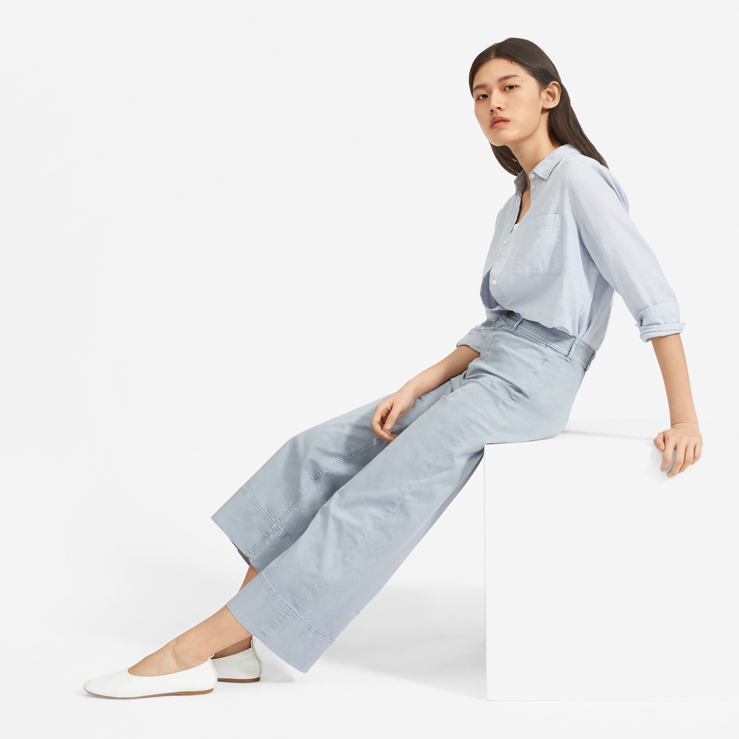 Everlane wide leg chinos discount