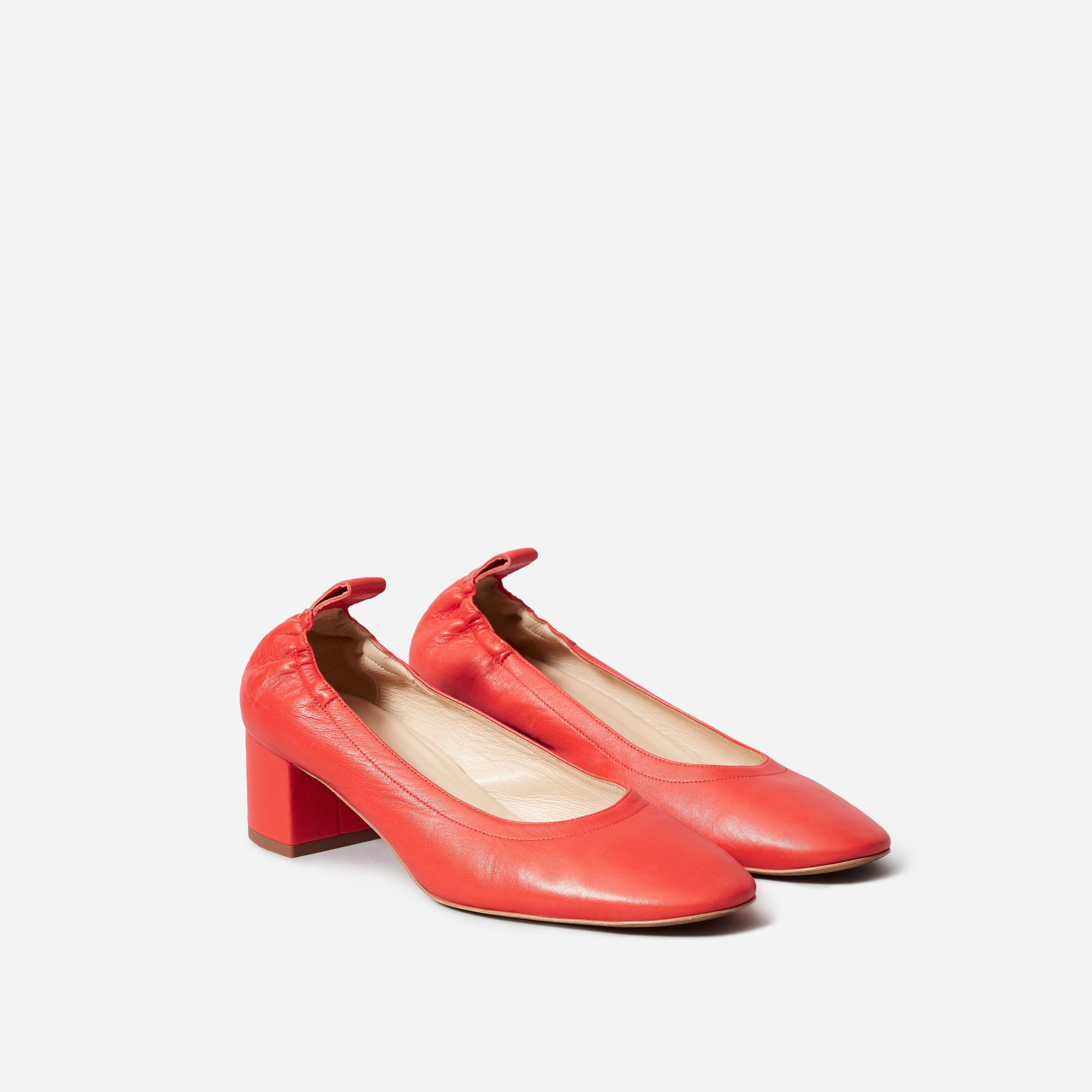 everlane red suede day heel