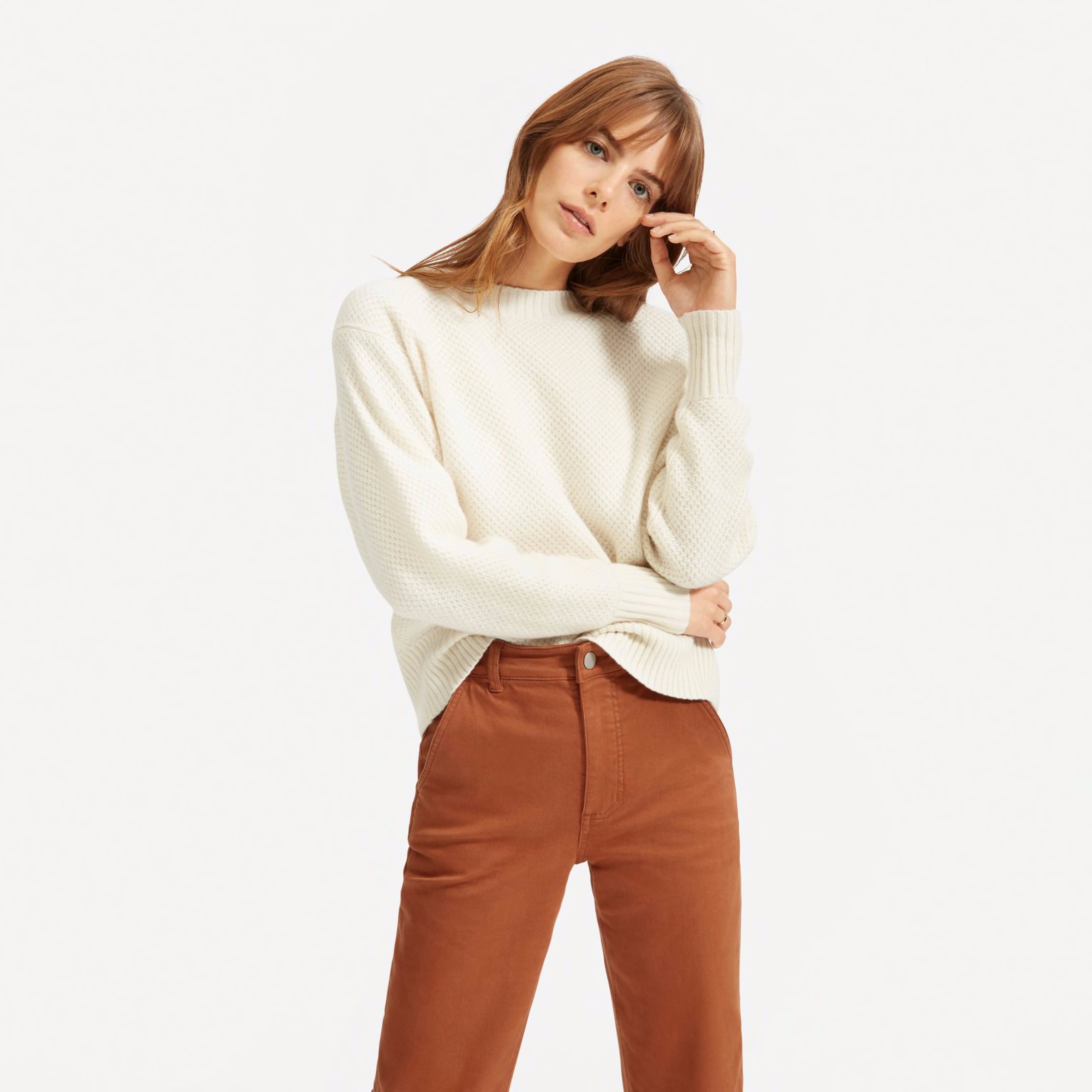 Everlane straight leg crop cocoa brown Clearance