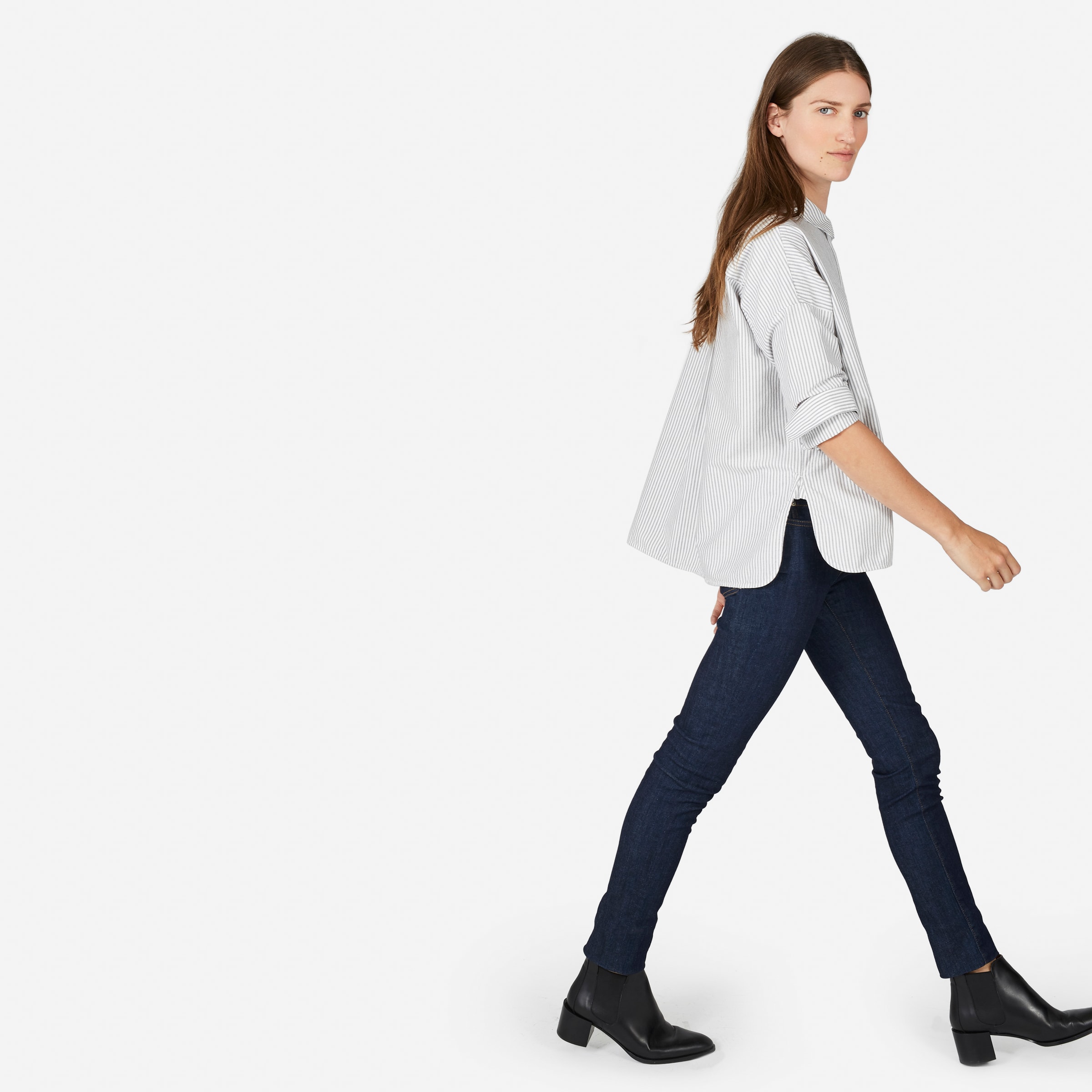 The Japanese Oxford Square Shirt White 