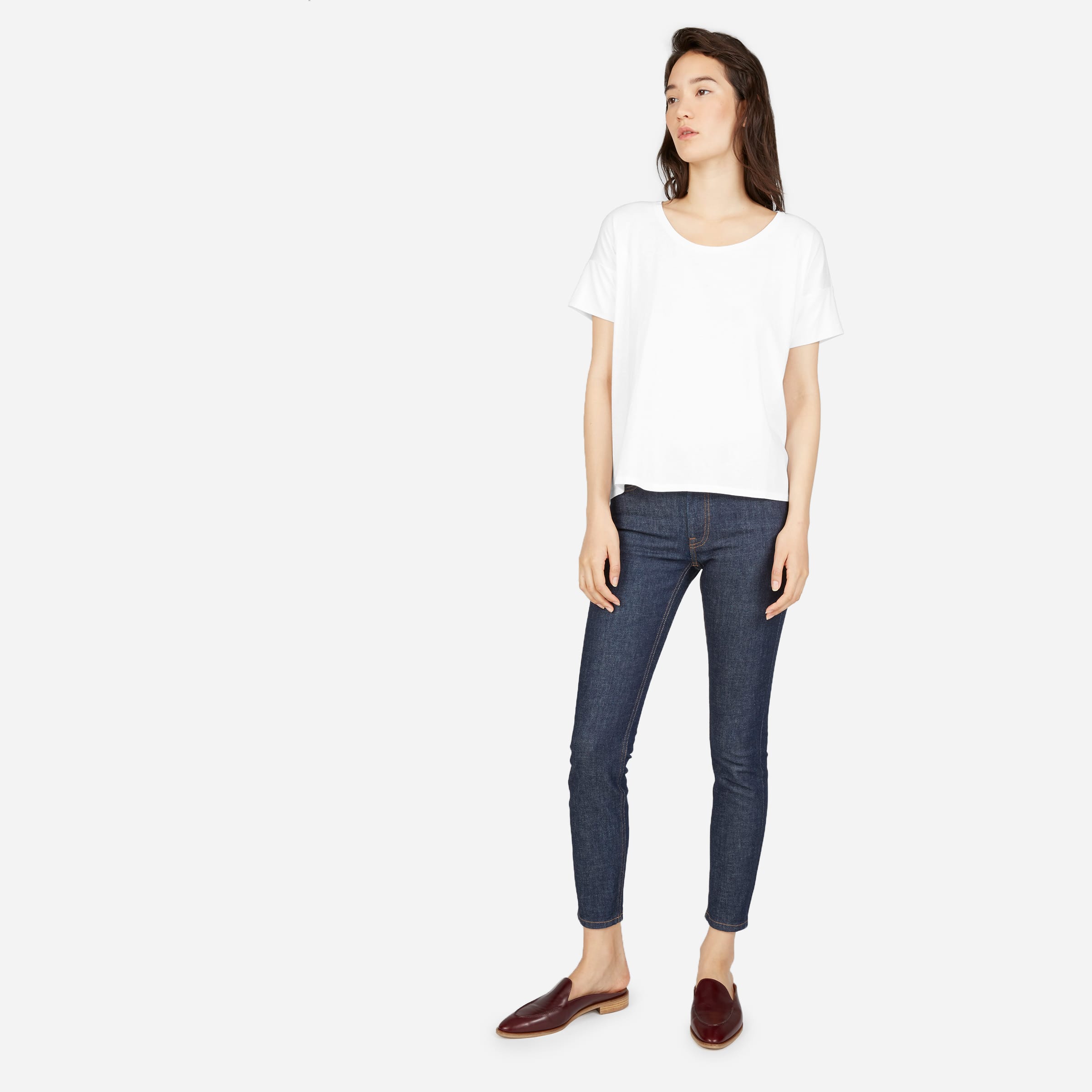 The Square Tee White – Everlane