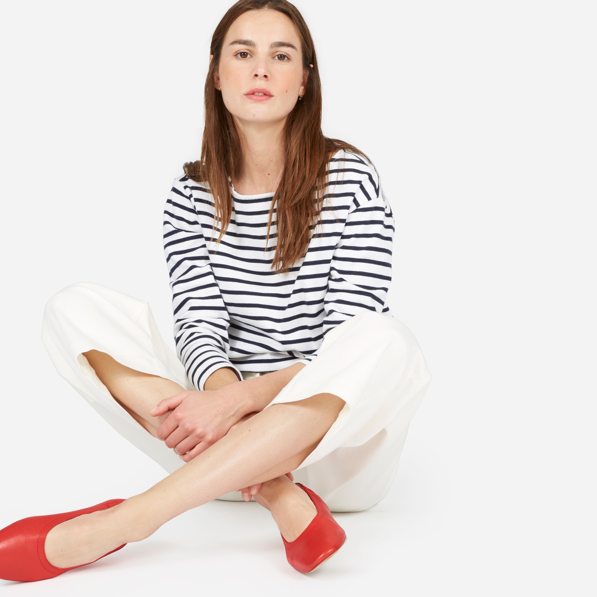Everlane red flats clearance