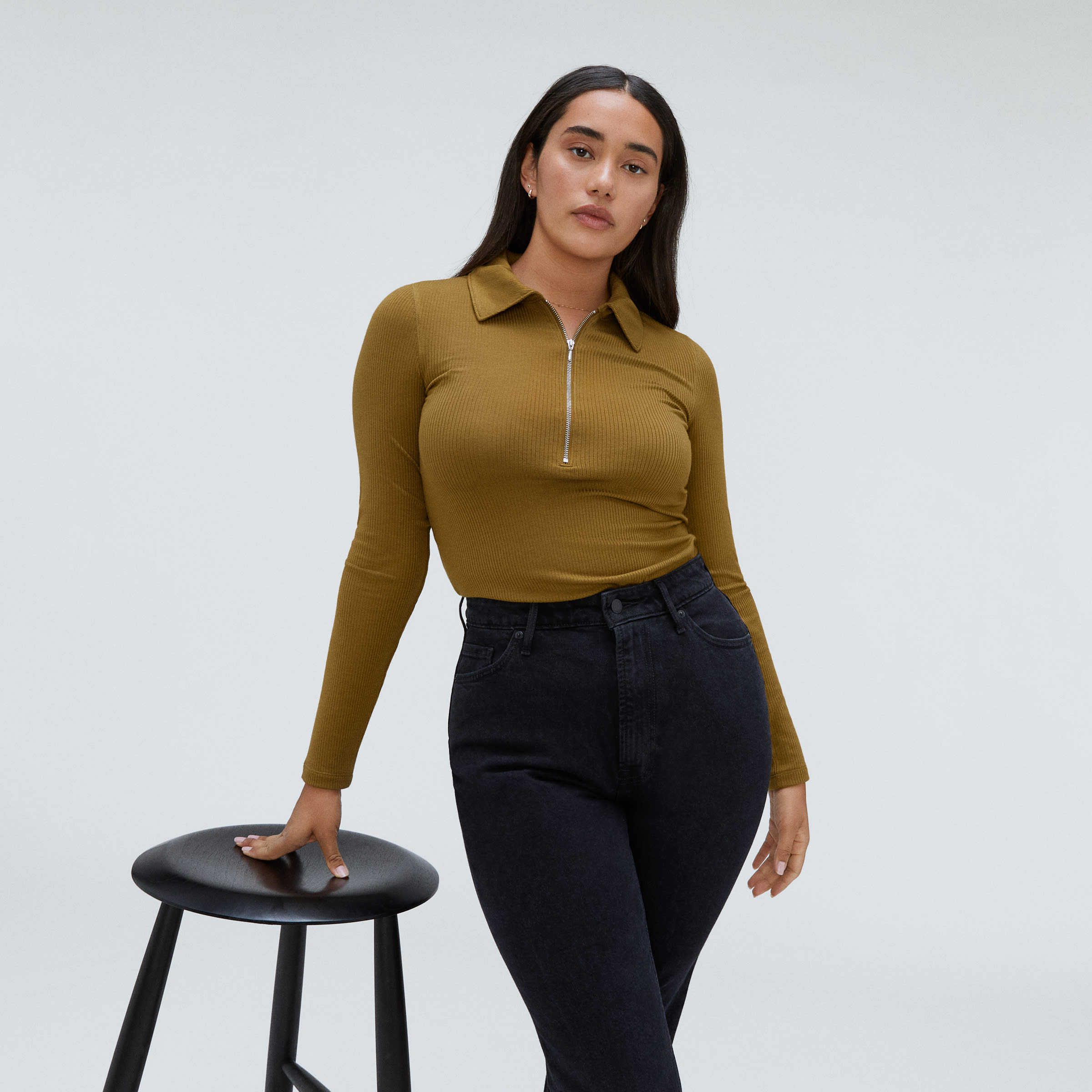 Everlane super soft zip polo Clearance