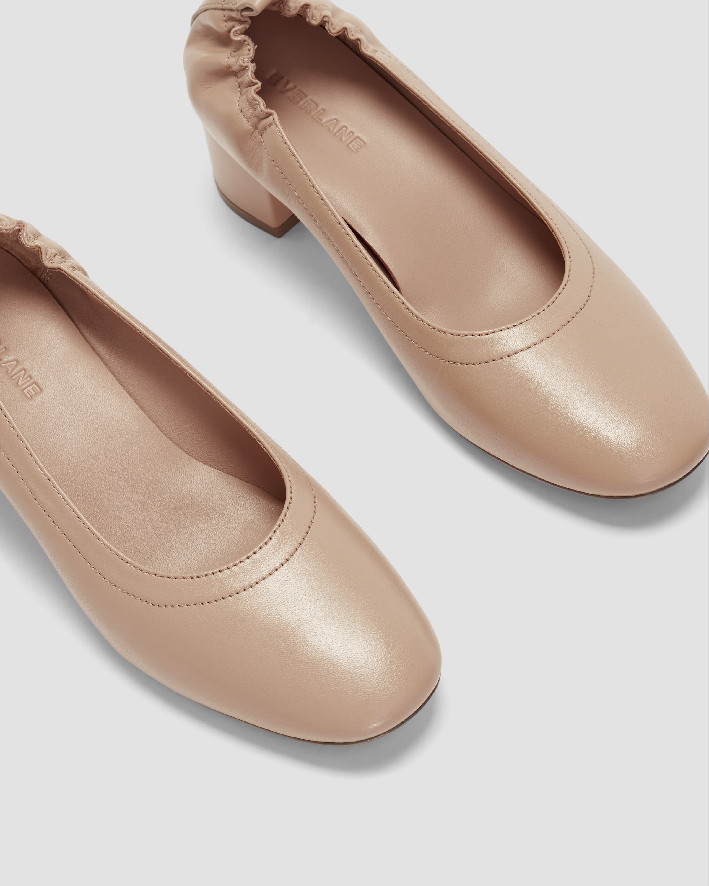 Everlane day shop heel rose tan